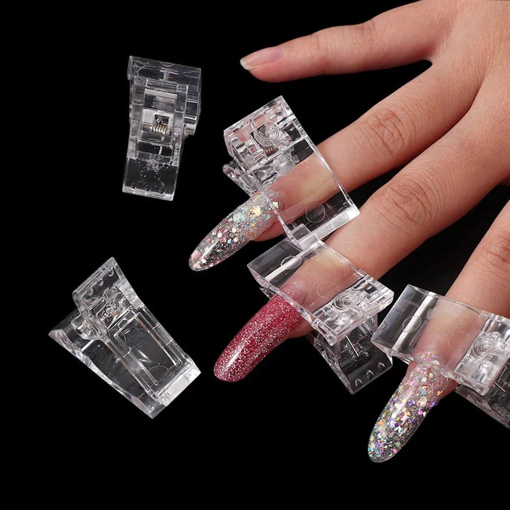 10-Piece Nail Tips Clip Set - Quick Poly Gel Extension Clamps
