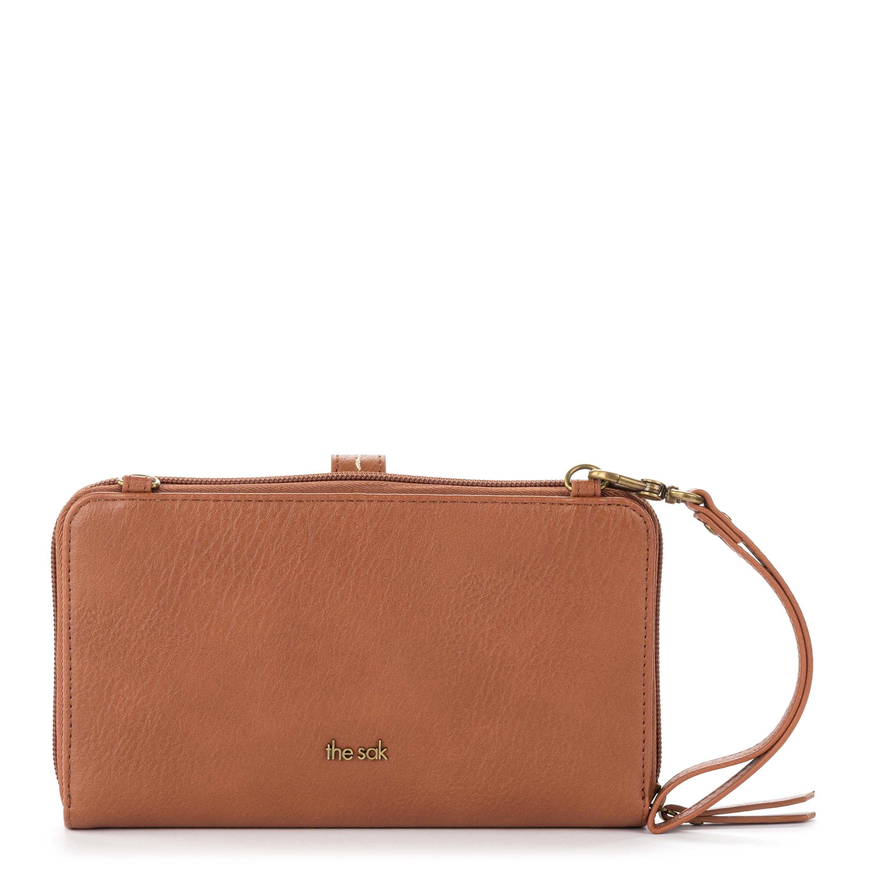 Cartera para smartphone Iris - Tejida a mano - Medallón de bambú