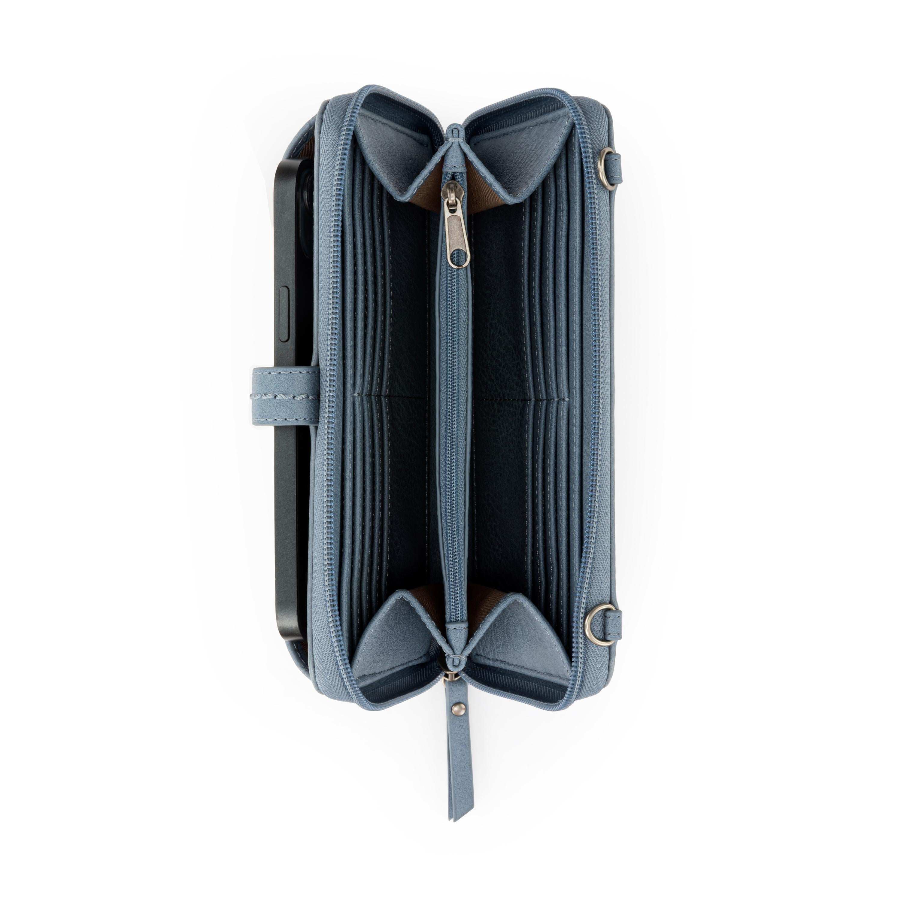 Cartera para smartphone Iris - Cuero - Ola marítima en relieve