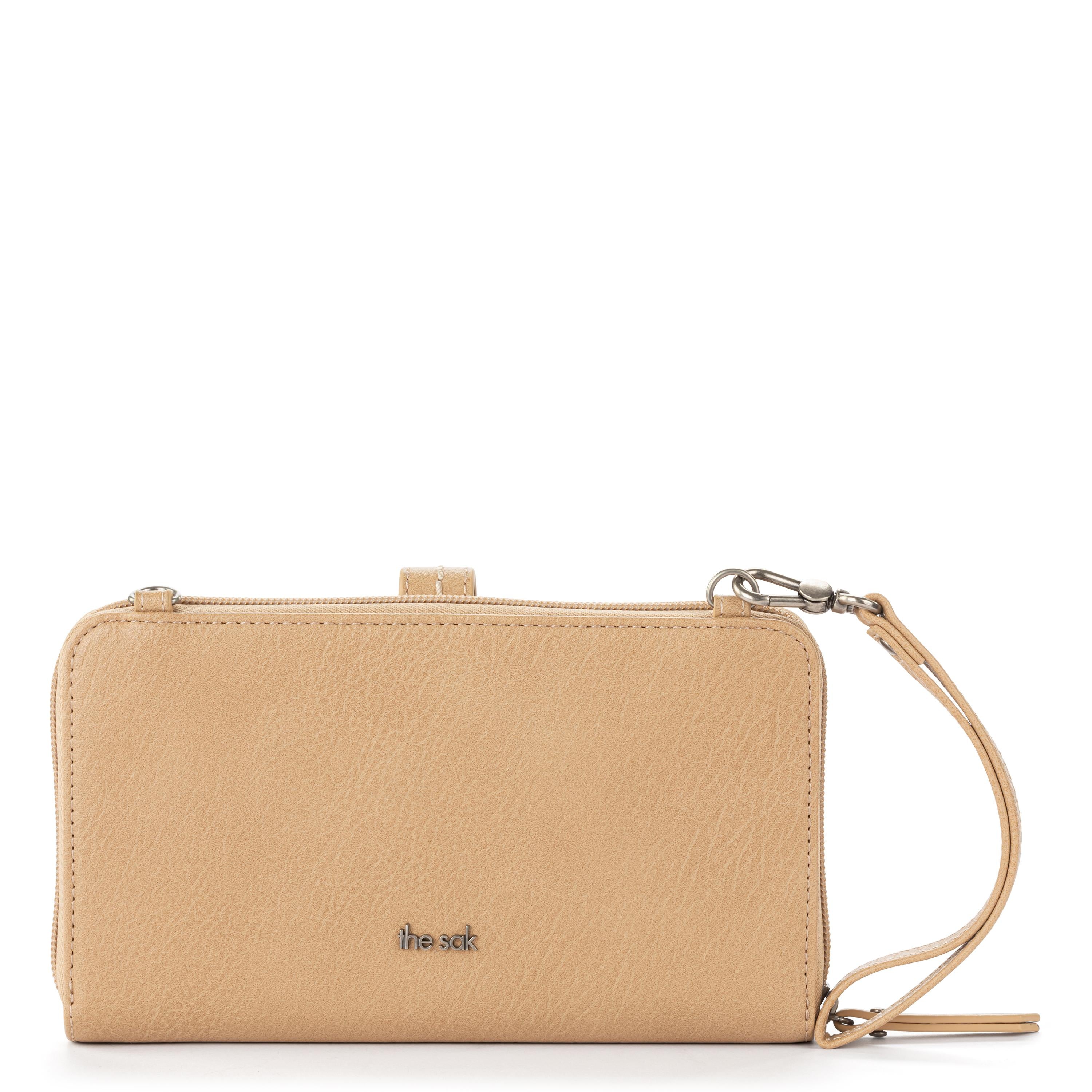 Cartera para smartphone Iris - Crochet a mano - Color crudo con múltiples cuentas