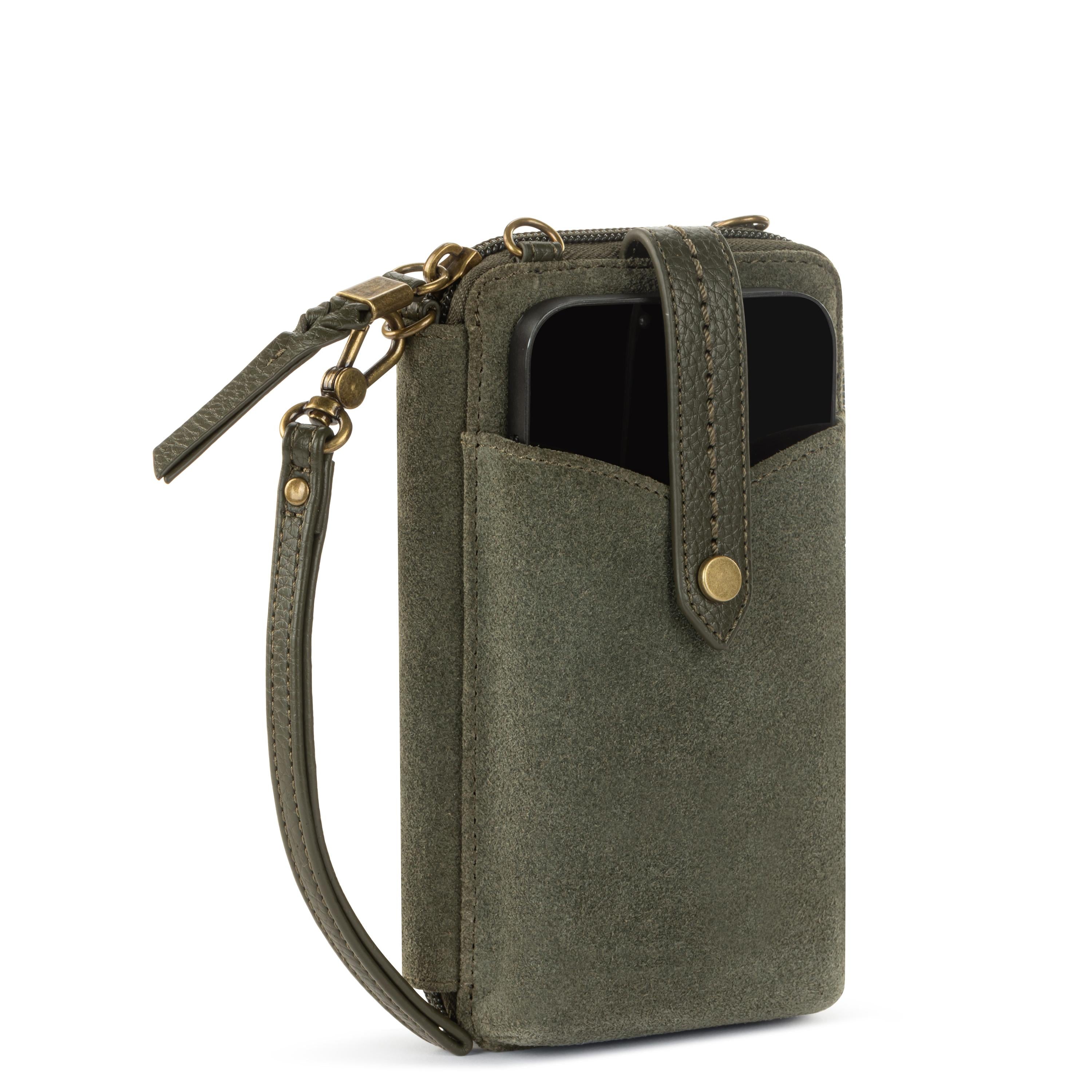 Cartera para smartphone Silverlake - Cuero - Ante musgo