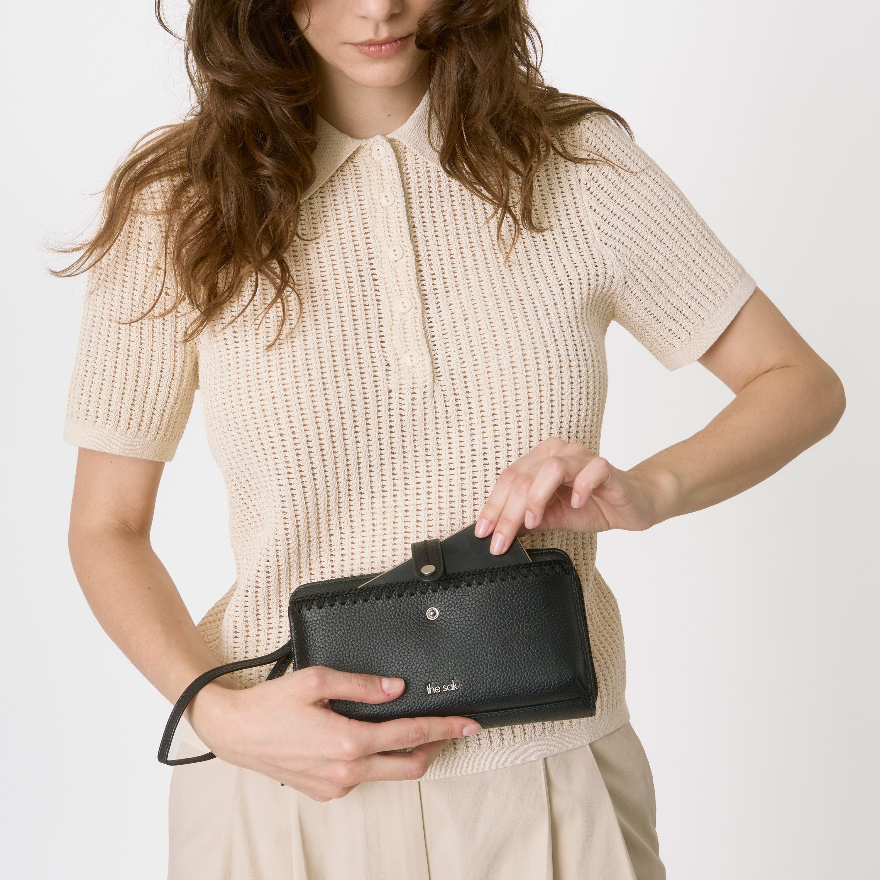 Cartera para smartphone Iris - Cuero - Negro