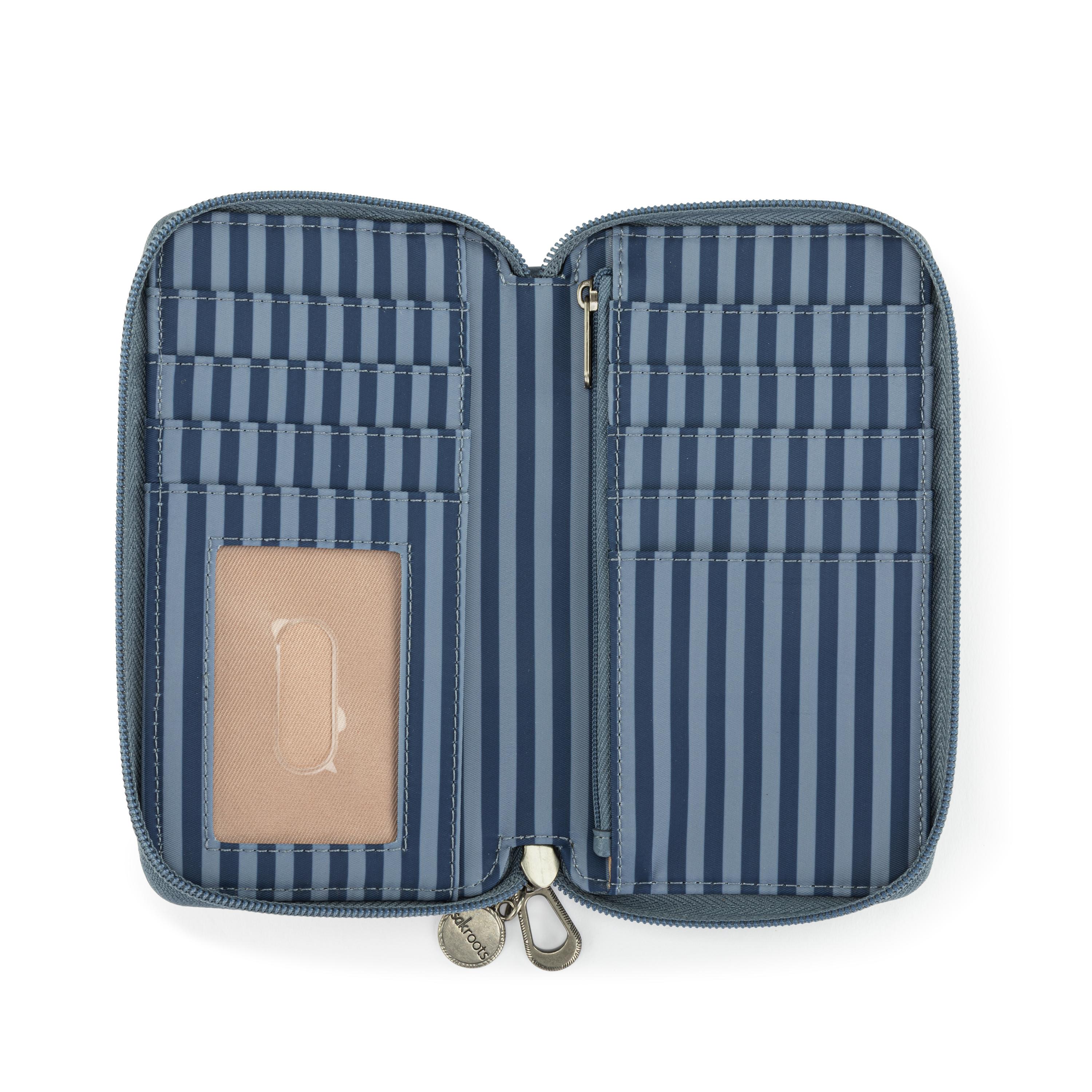 Cartera para smartphone Salinas - EcoTwill - Acolchado vintage de rombos y rayas múltiples