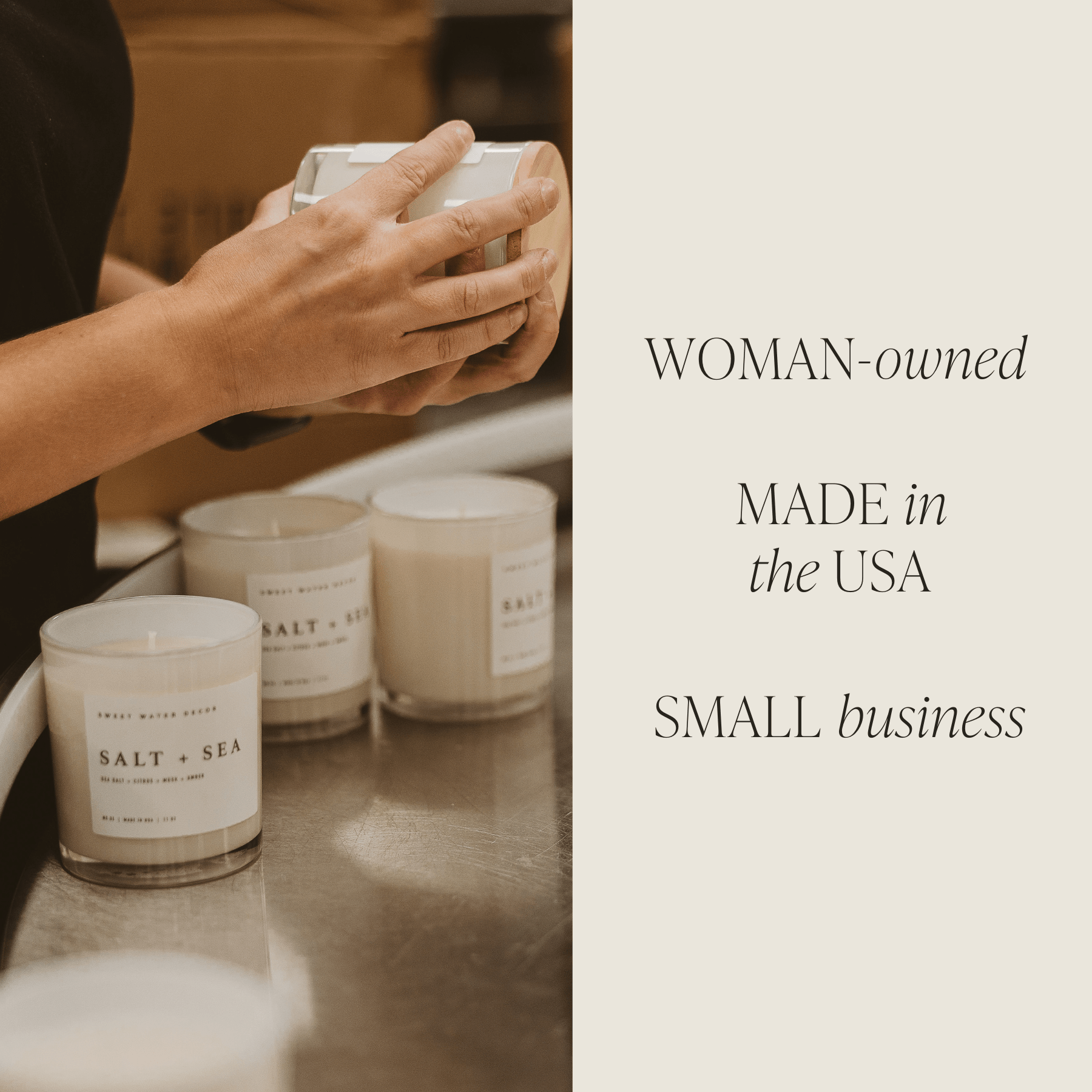 Cashmere and Vanilla Soy Candle - White Jar - 11 oz