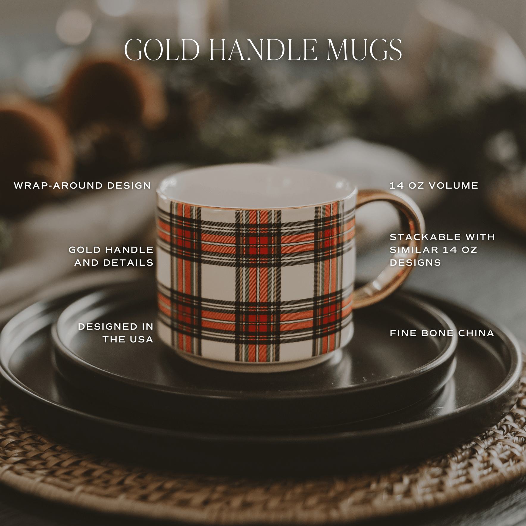 Nutcracker 14oz. Gold Handle Coffee Mug