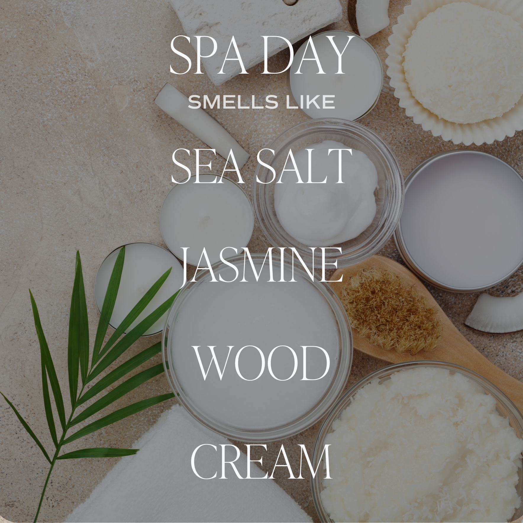 Vela de soja con diseño de Spa Day - Tarro transparente - 250 g