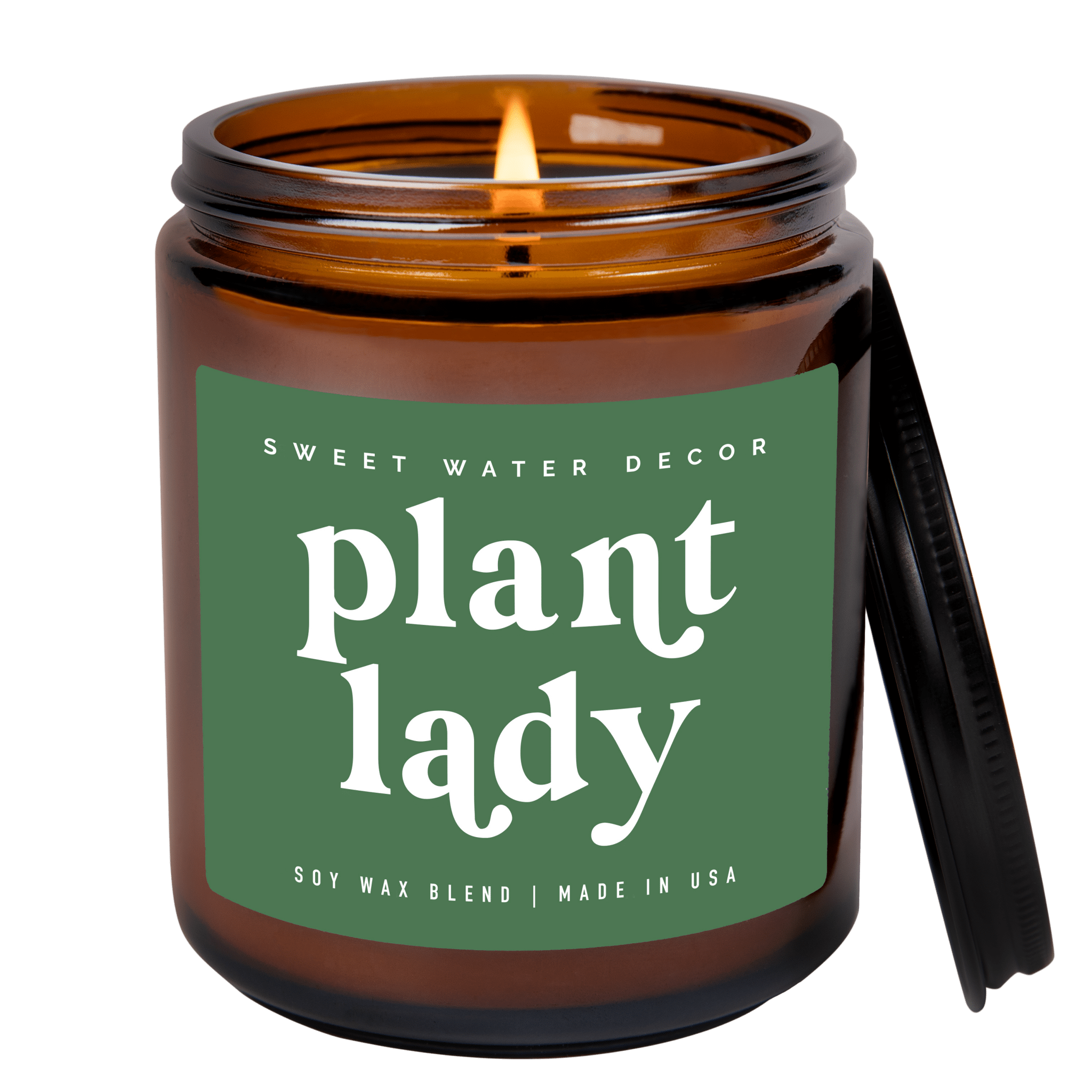 Vela de soja Plant Lady - Frasco ámbar - 250 ml (Flores silvestres y sal)
