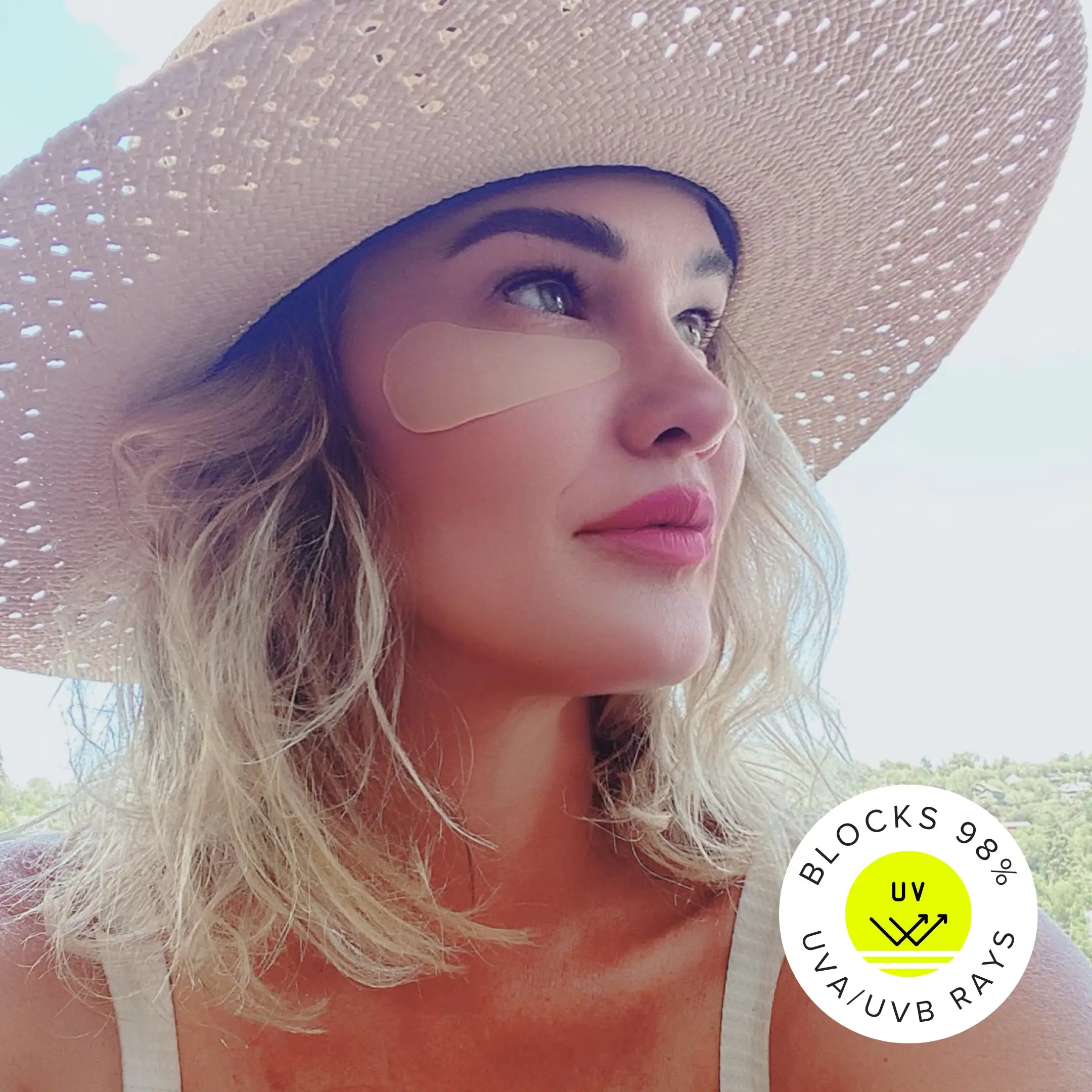 Protección UV debajo de los ojos