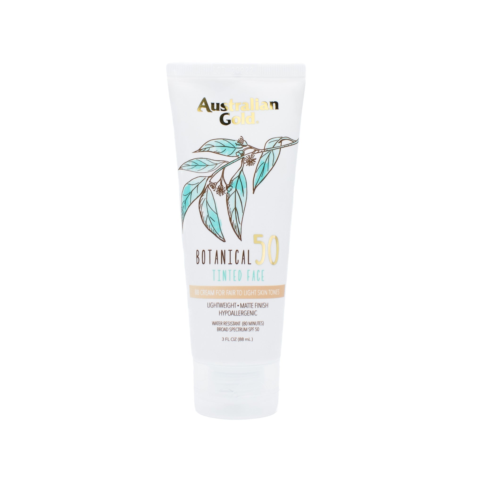 Loción protectora solar facial con color Botanical de Australian Gold FAIR TO LIGHT 3 oz - Nuevo