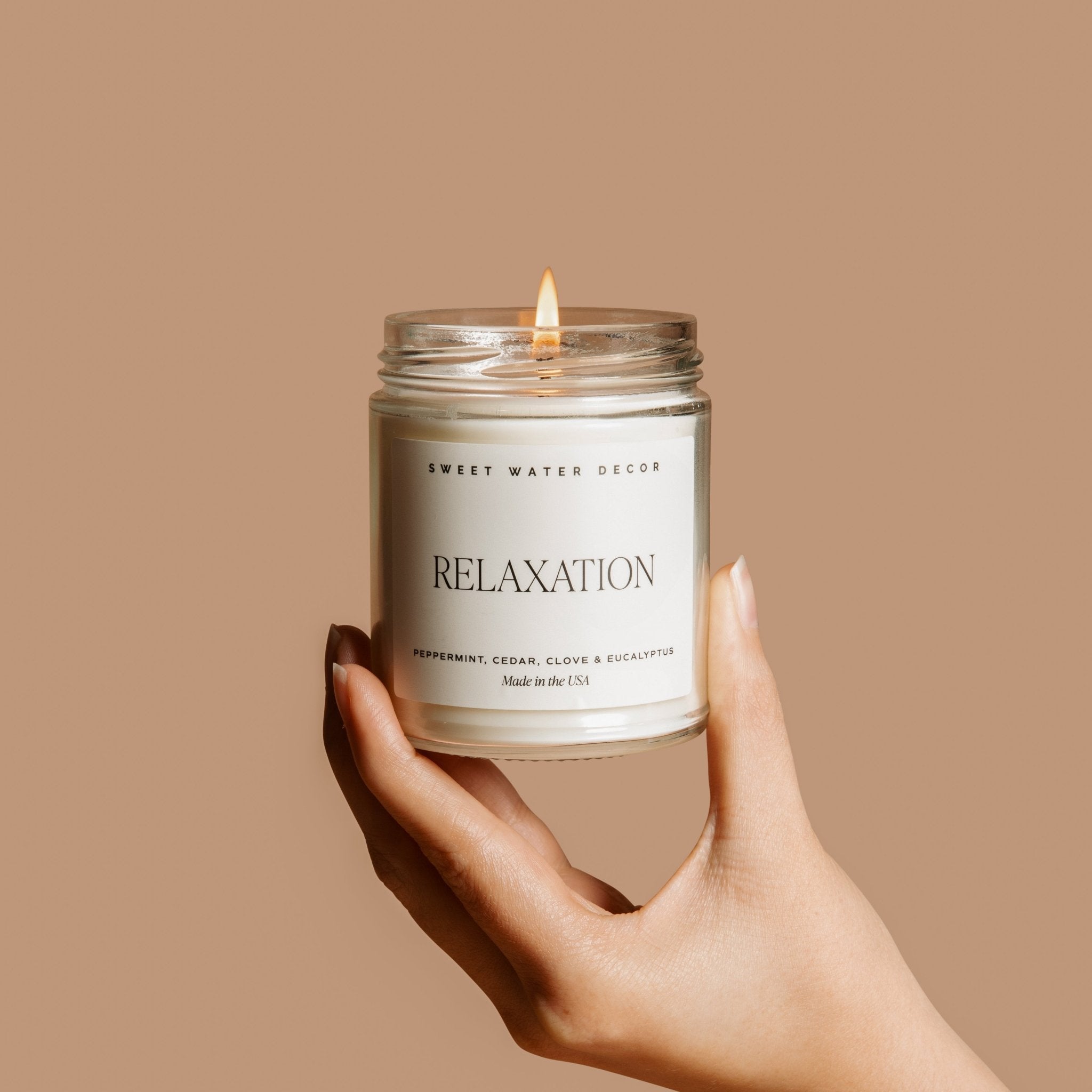 Vela de soja relajante - Frasco transparente - 250 ml