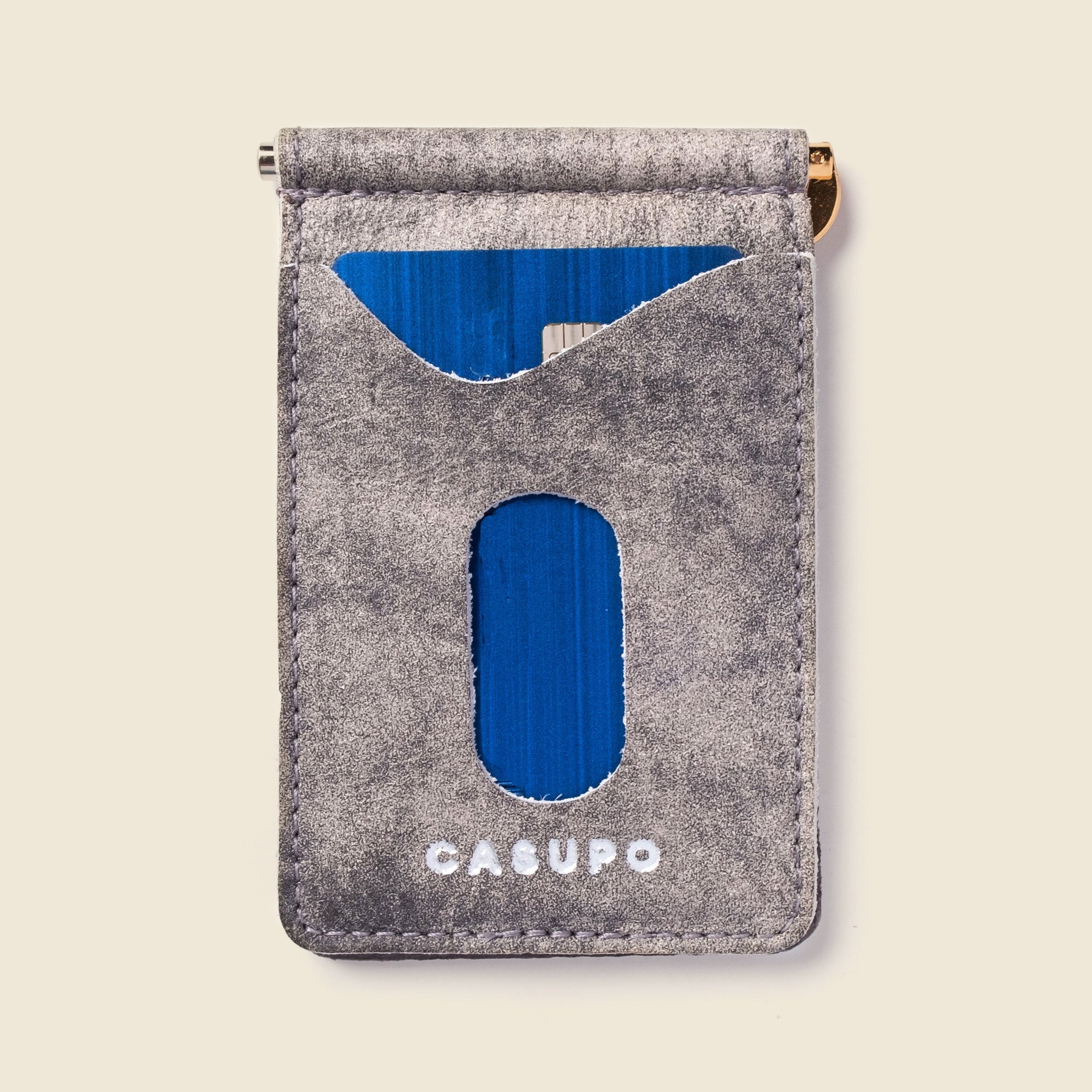 Billetera con clip para billetes - Gris tormenta