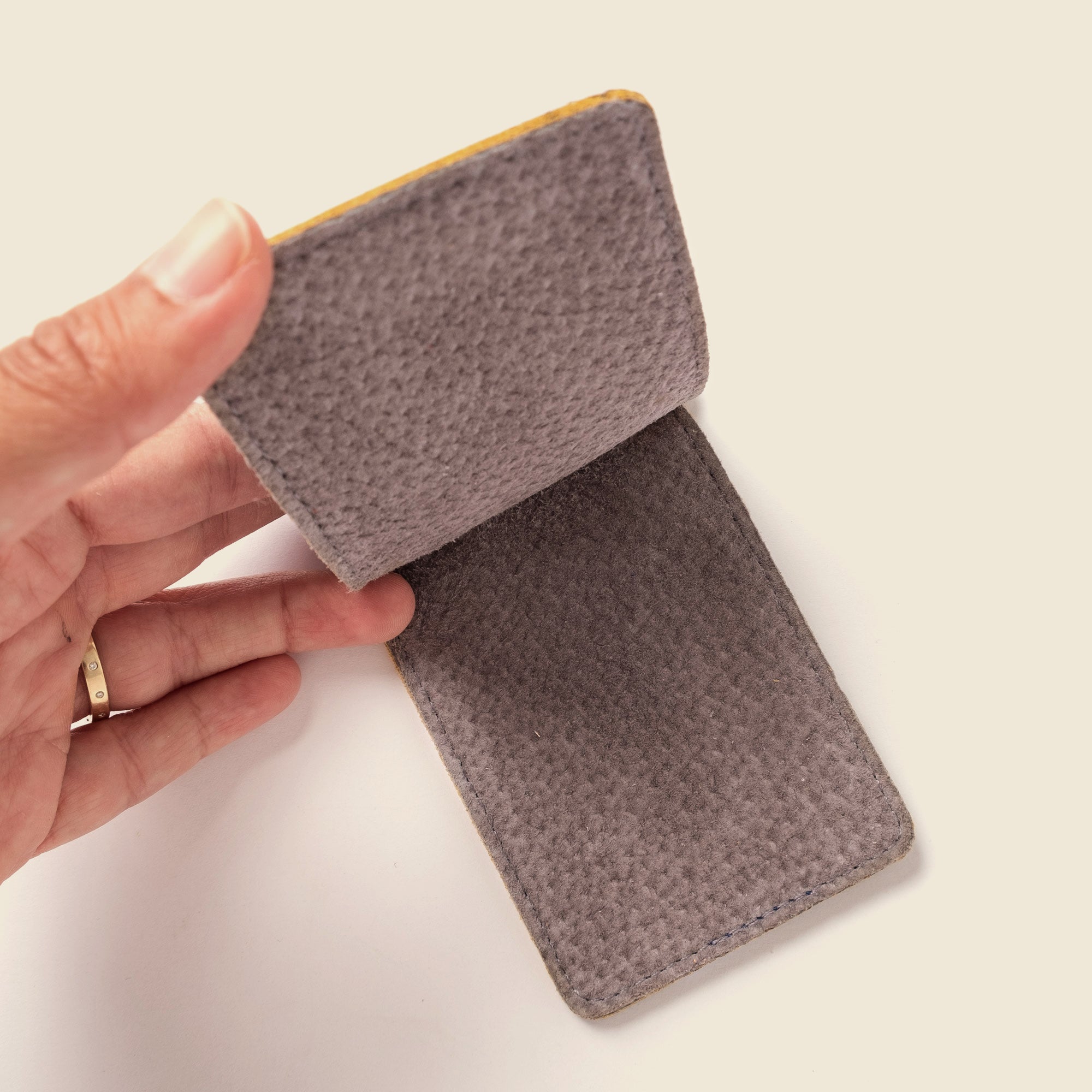 Billetera con clip para billetes - Azul/Amarillo