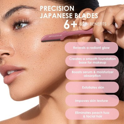 Cepillos de afeitar faciales Dermaplaner de precisión JAPONESQUE (3 unidades) - Nuevos