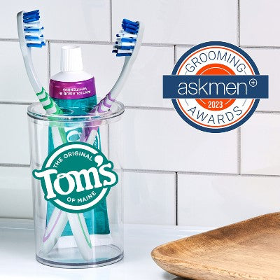 Pasta dental natural antiplaca y blanqueadora Tom's of Maine, menta, 125 g (paquete de 3) - Caja imperfecta