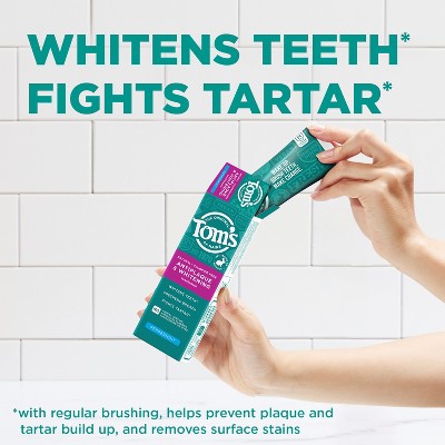 Pasta dental natural antiplaca y blanqueadora Tom's of Maine, menta, 125 g (paquete de 3) - Caja imperfecta