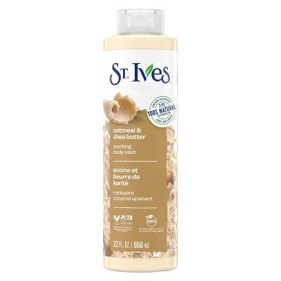 Jabón corporal natural vegetal de avena y manteca de karité St. Ives, 677 ml (22 oz líq.) - Envase imperfecto