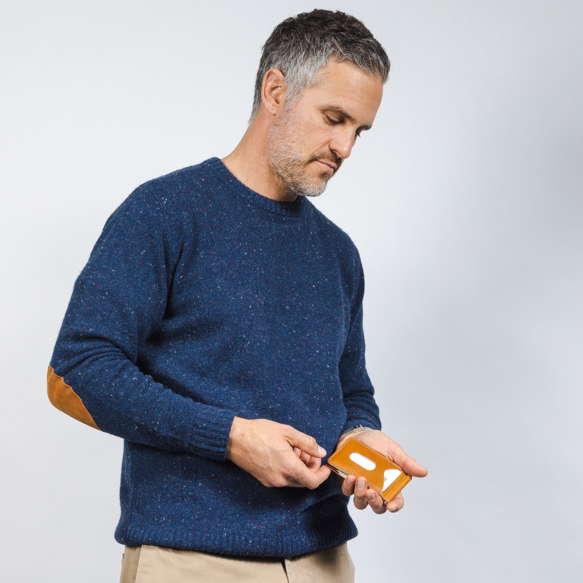 Billetera con clip para billetes - Natural