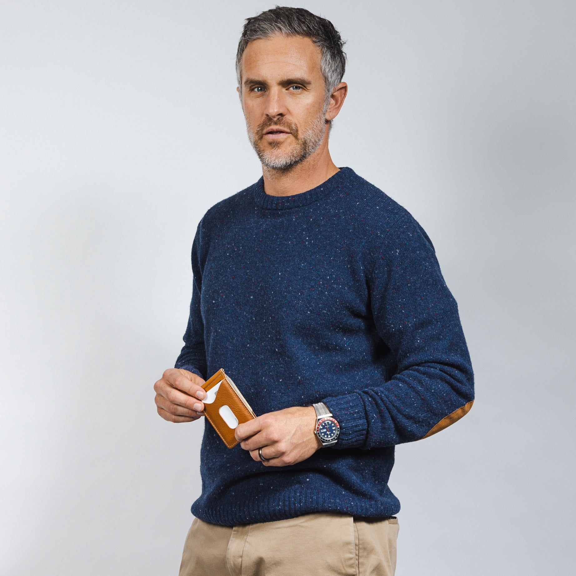 Billetera con clip para billetes - Natural