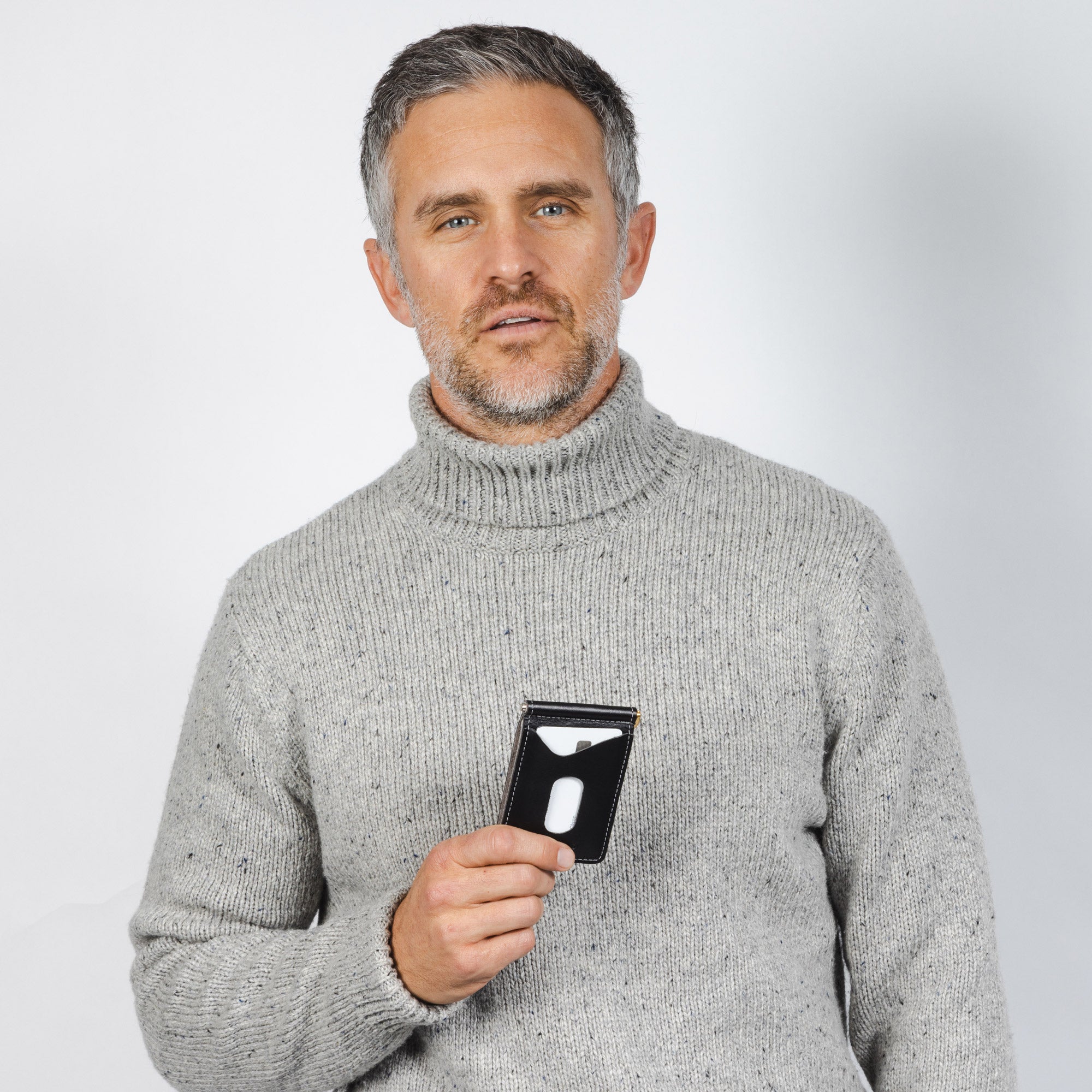 Billetera con clip para billetes - Negra