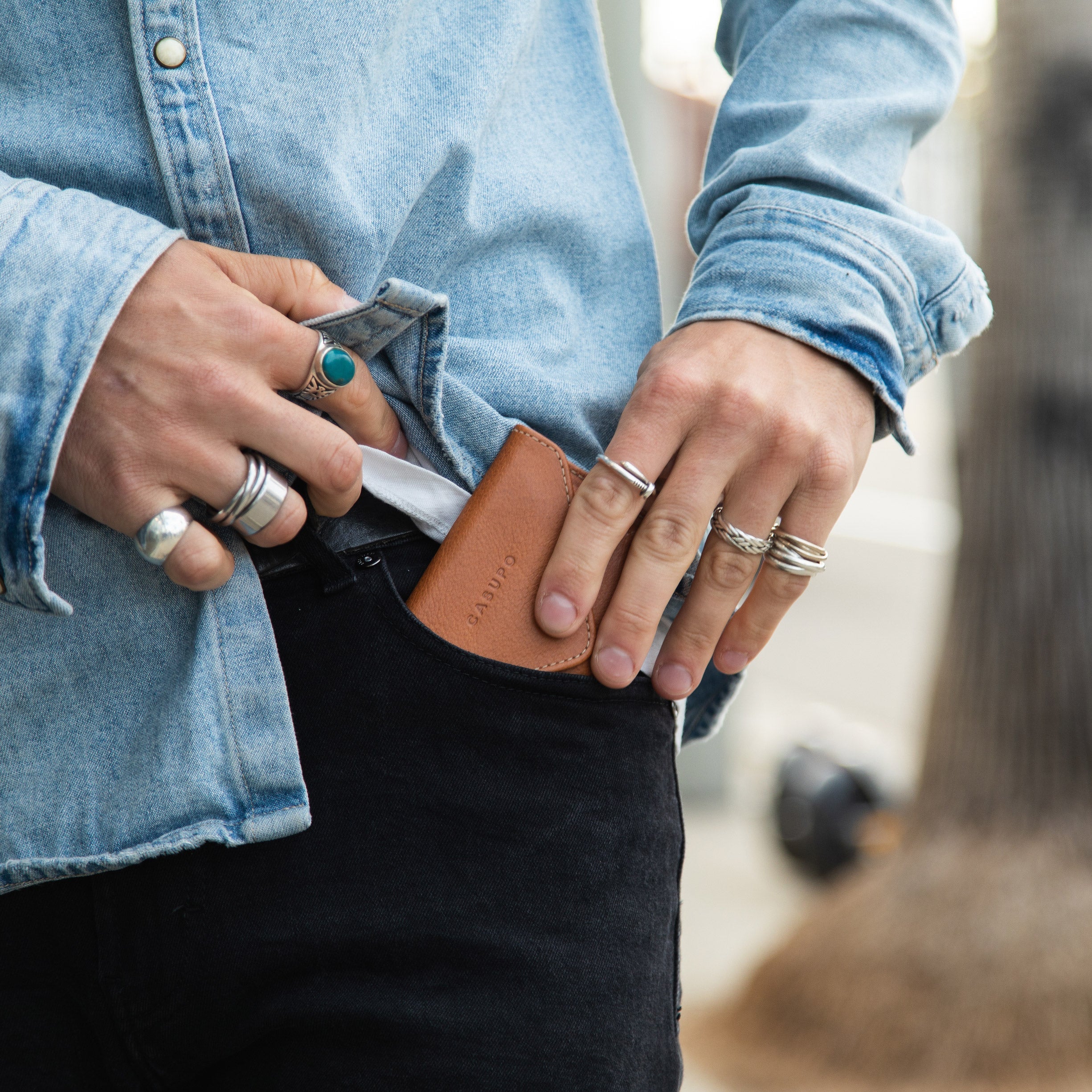 Mini Cartera Tipo Sobre - Natural