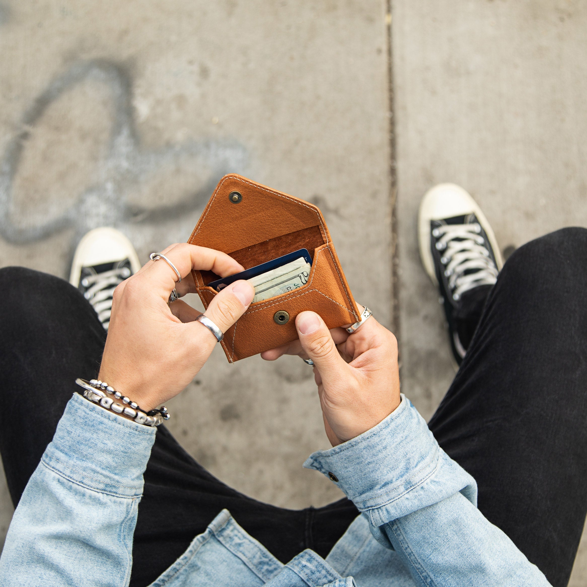 Mini Cartera Tipo Sobre - Natural