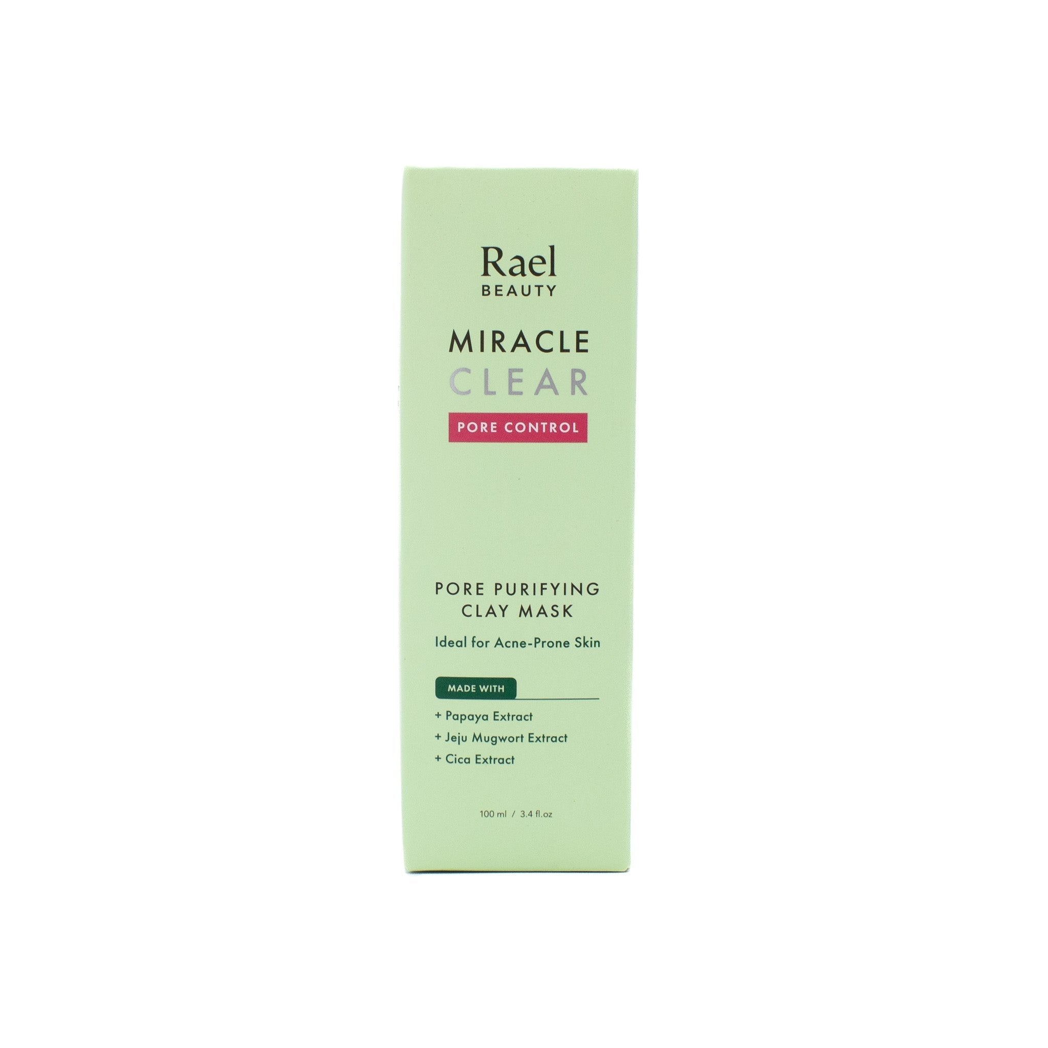 Mascarilla facial de arcilla purificadora Rael Miracle Clear Pore de 3.4 oz - Nueva