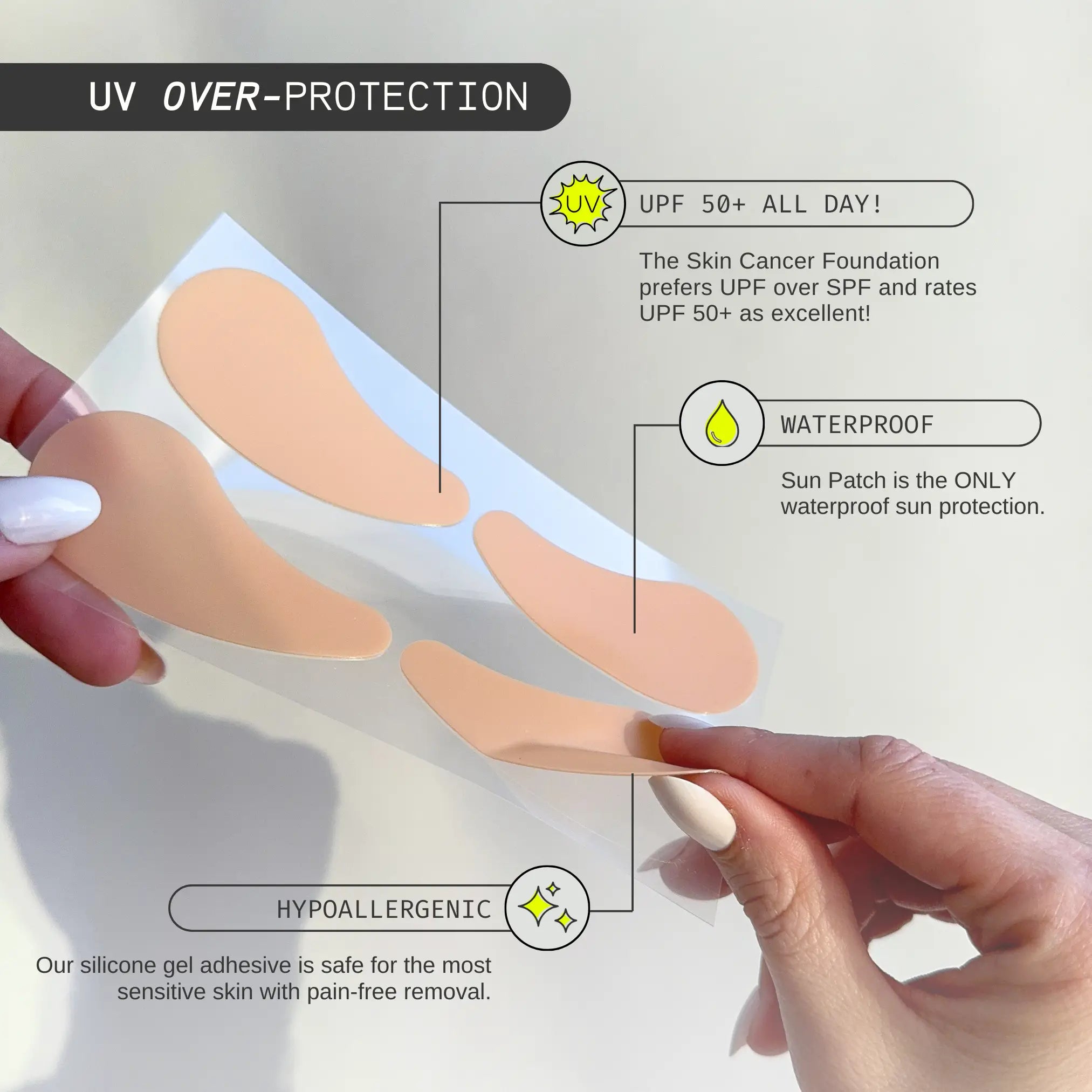Protección UV debajo de los ojos