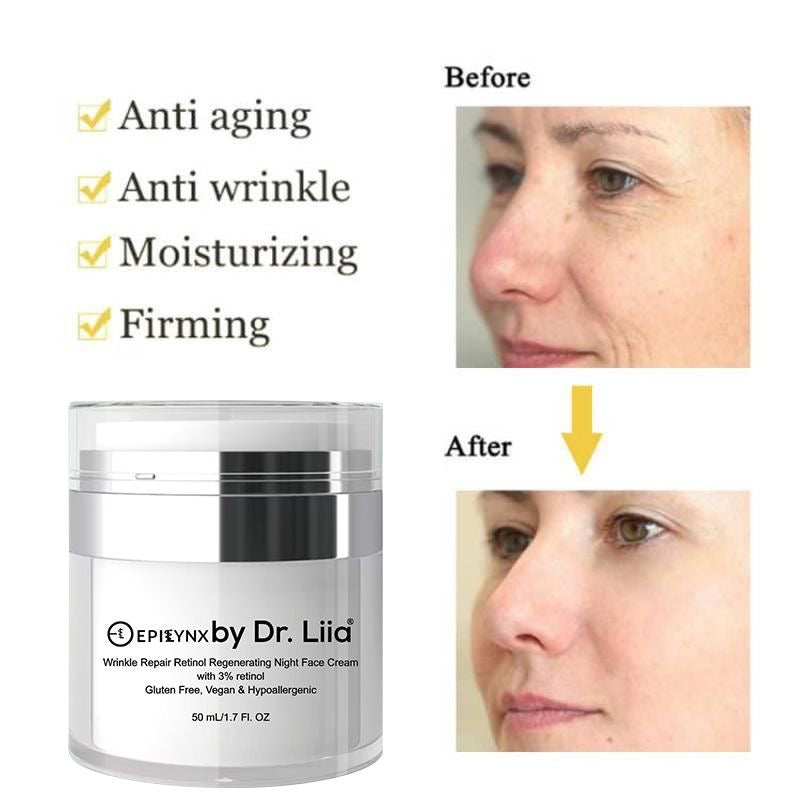 Wrinkle Repair Retinol Regenerating Night Face Cream with 3% Retinol