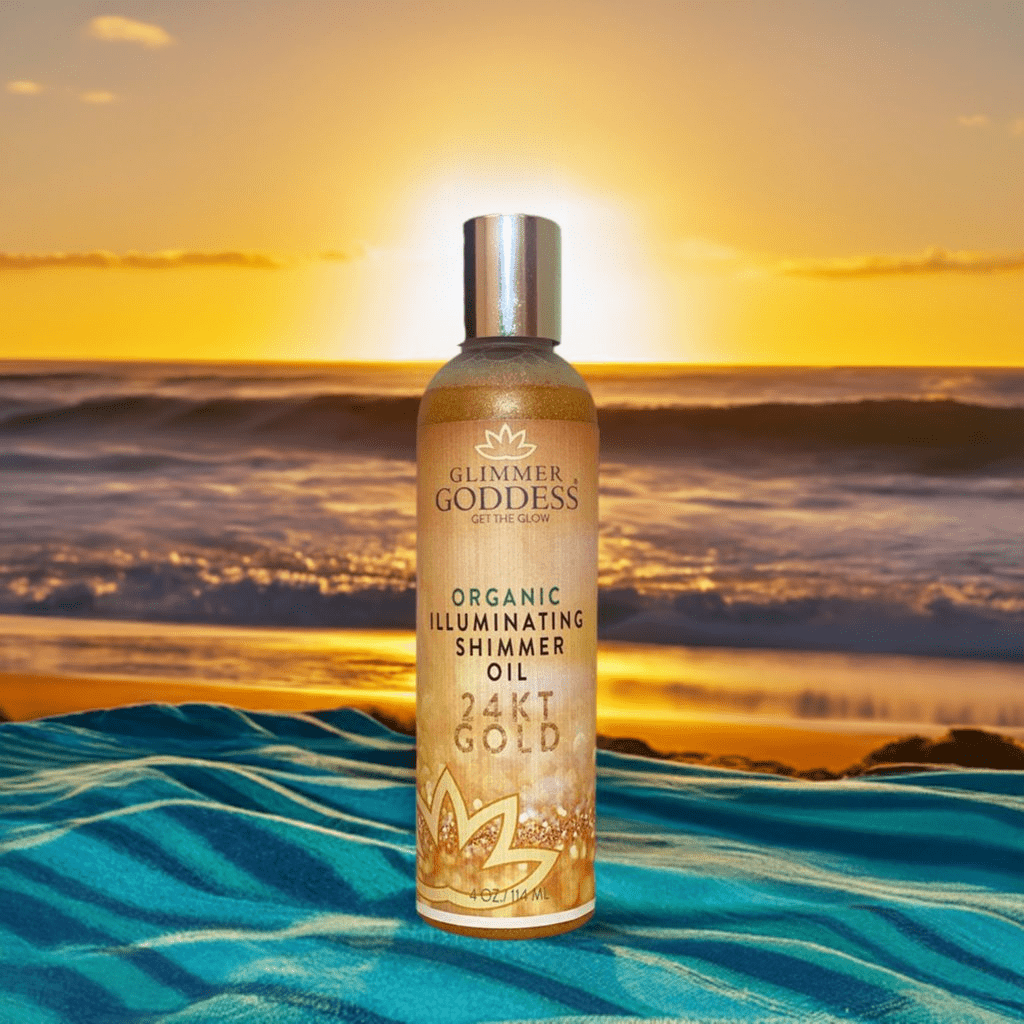 Glimmer Goddess Organic Illuminating Shimmer Body & Face Oils - Radiant Glow & Hydration