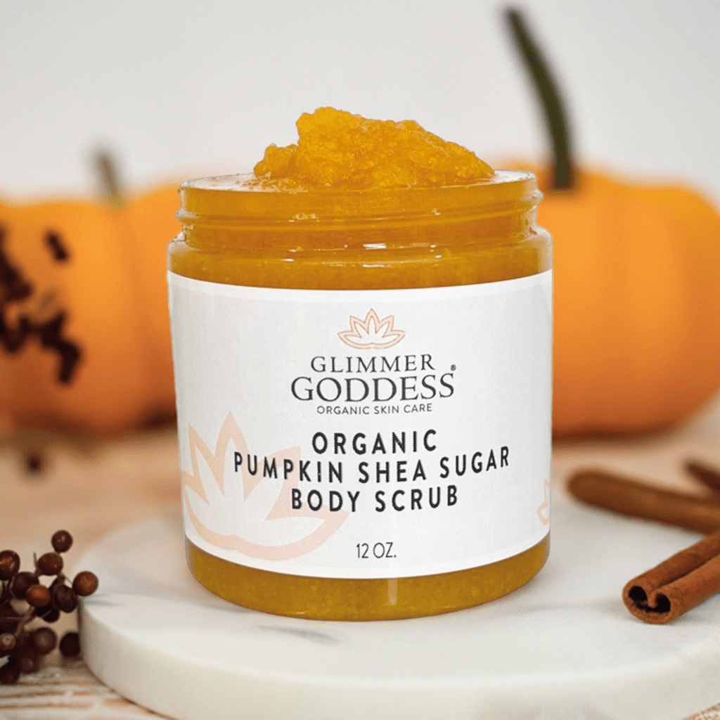 Organic Pumpkin Body Scrub with Shea & Brown Sugar by Glimmer Goddess