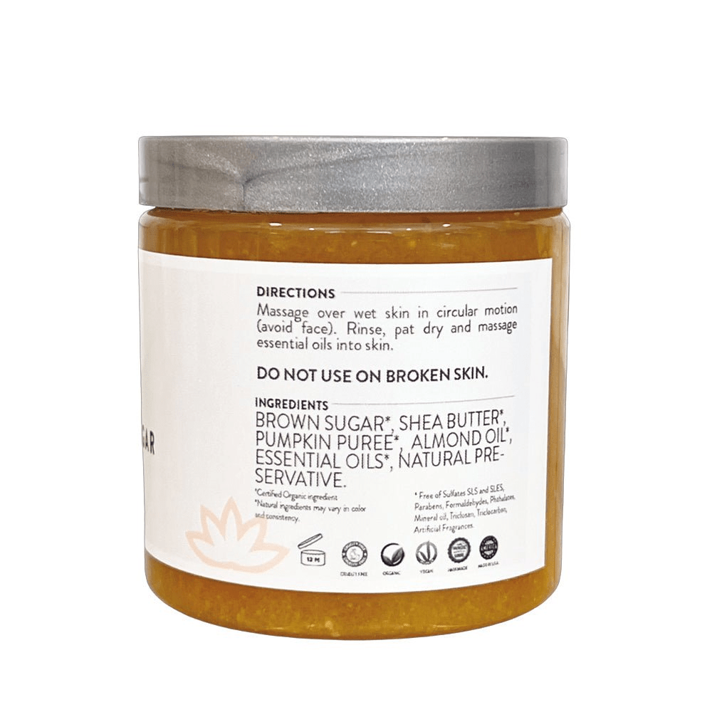 Organic Pumpkin Body Scrub with Shea & Brown Sugar by Glimmer Goddess