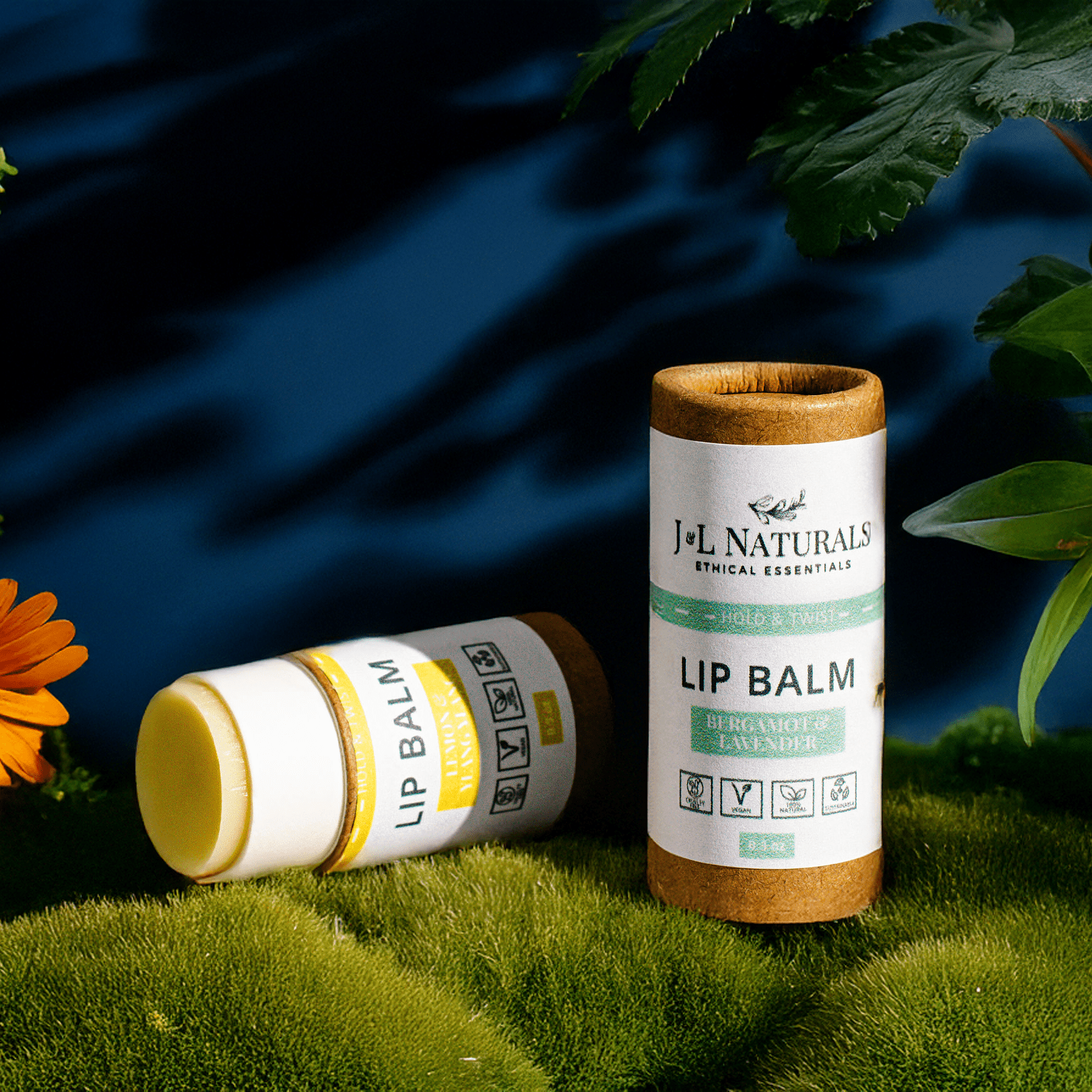 J&L Naturals Lip Balm Duo | Natural Vegan Hydration