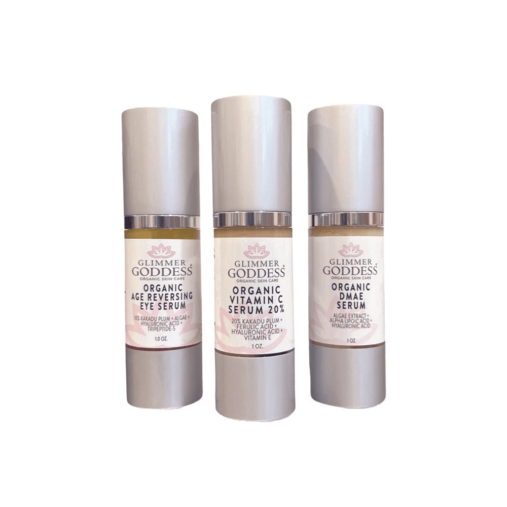 Organic Anti-Aging Trio Vitamin C + DMAE + Age Reversing Eye Serum