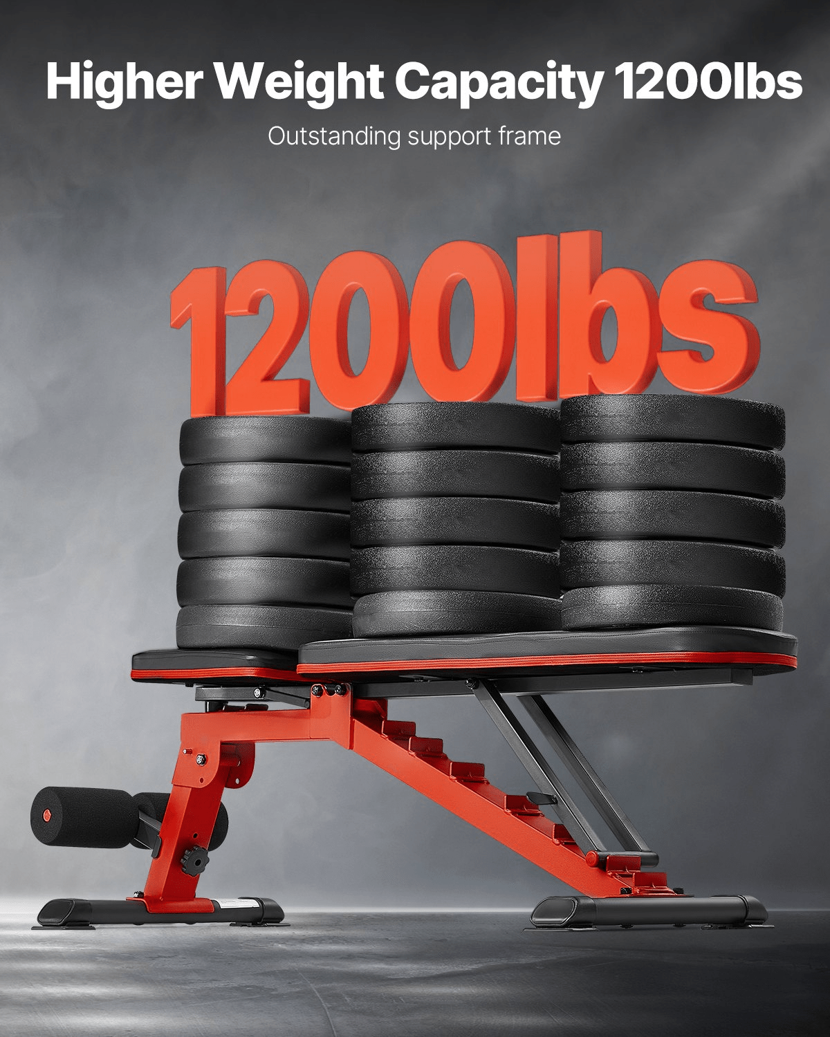 Adjustable Weight Bench for Home Gym, Heavy-Duty Foldable