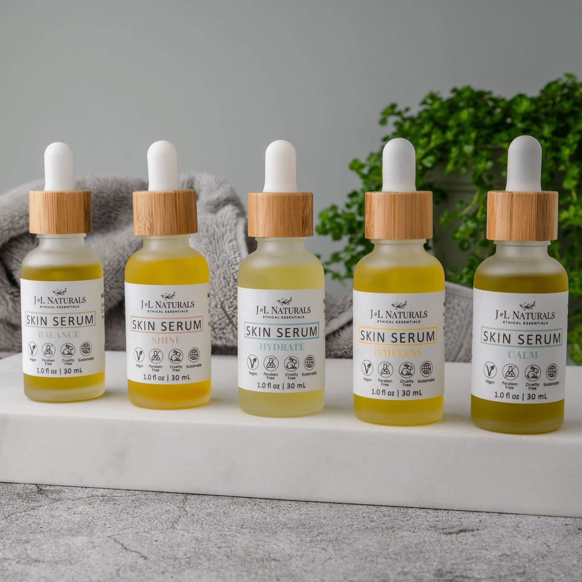 Skin Serum Bundle (5-Pack) – Plant-Powered Care for Every Skin Type