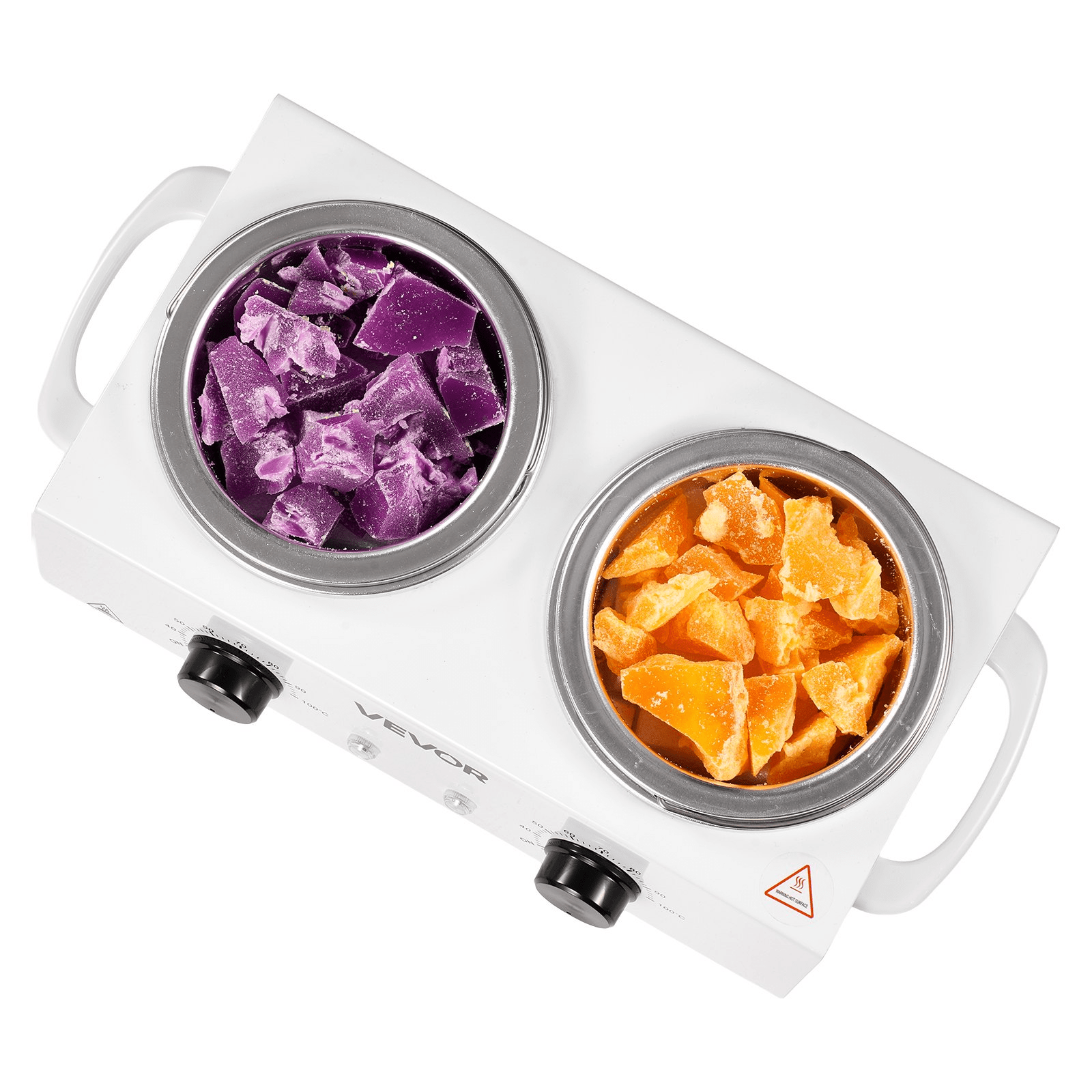 VEVOR Double Wax Warmer 1200ML Professional Dual Wax Heater Pot for Hair Removal