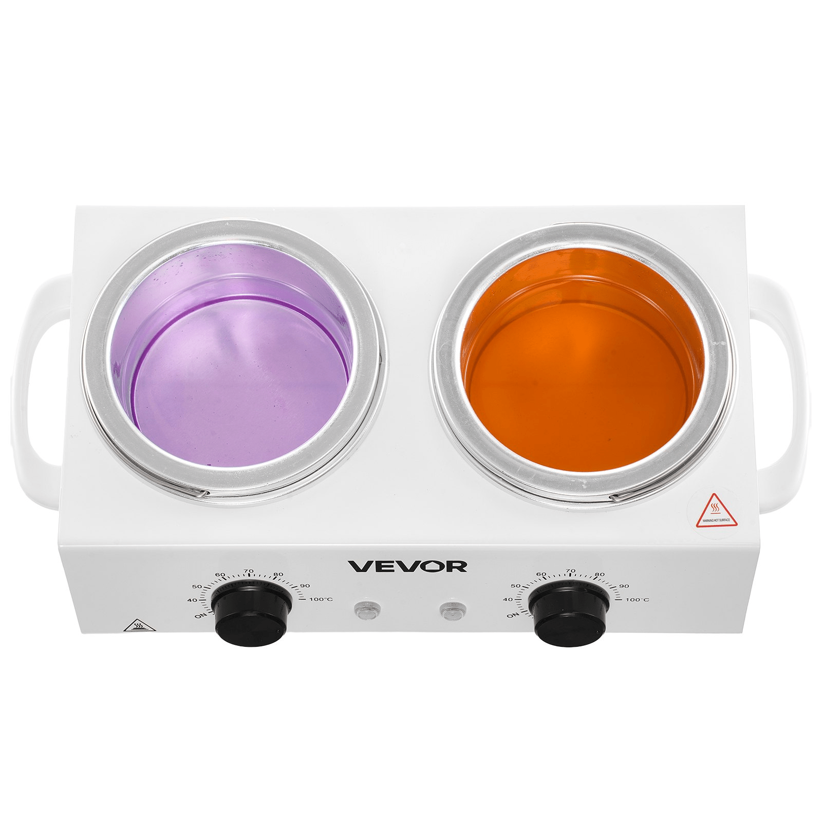 VEVOR Double Wax Warmer 1200ML Professional Dual Wax Heater Pot for Hair Removal