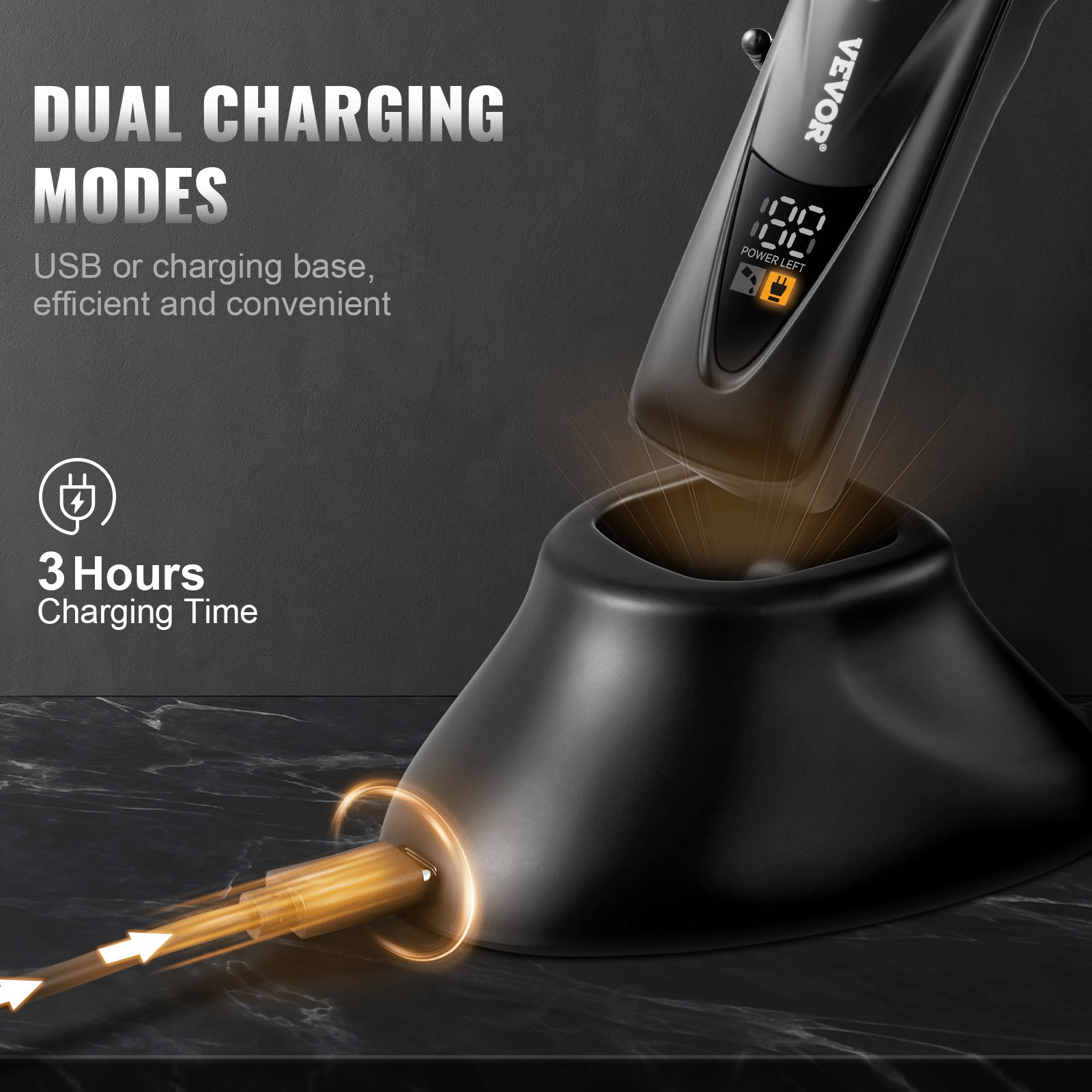 VEVOR Professional Hair Clipper – High-Speed 10,000 RPM Barber Clipper with DLC Fade Blade