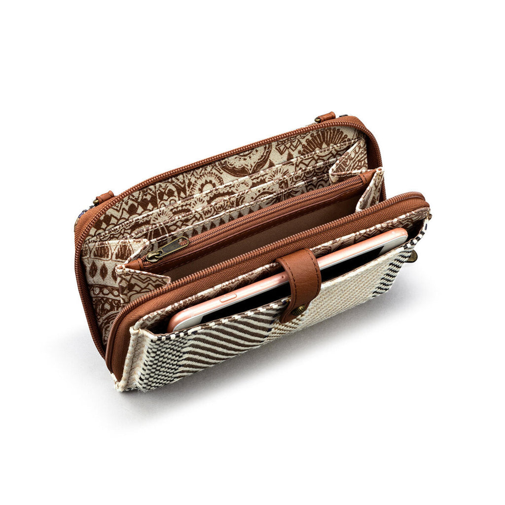 Smartphone Wallet - Straw - Tobacco Batik World Woven