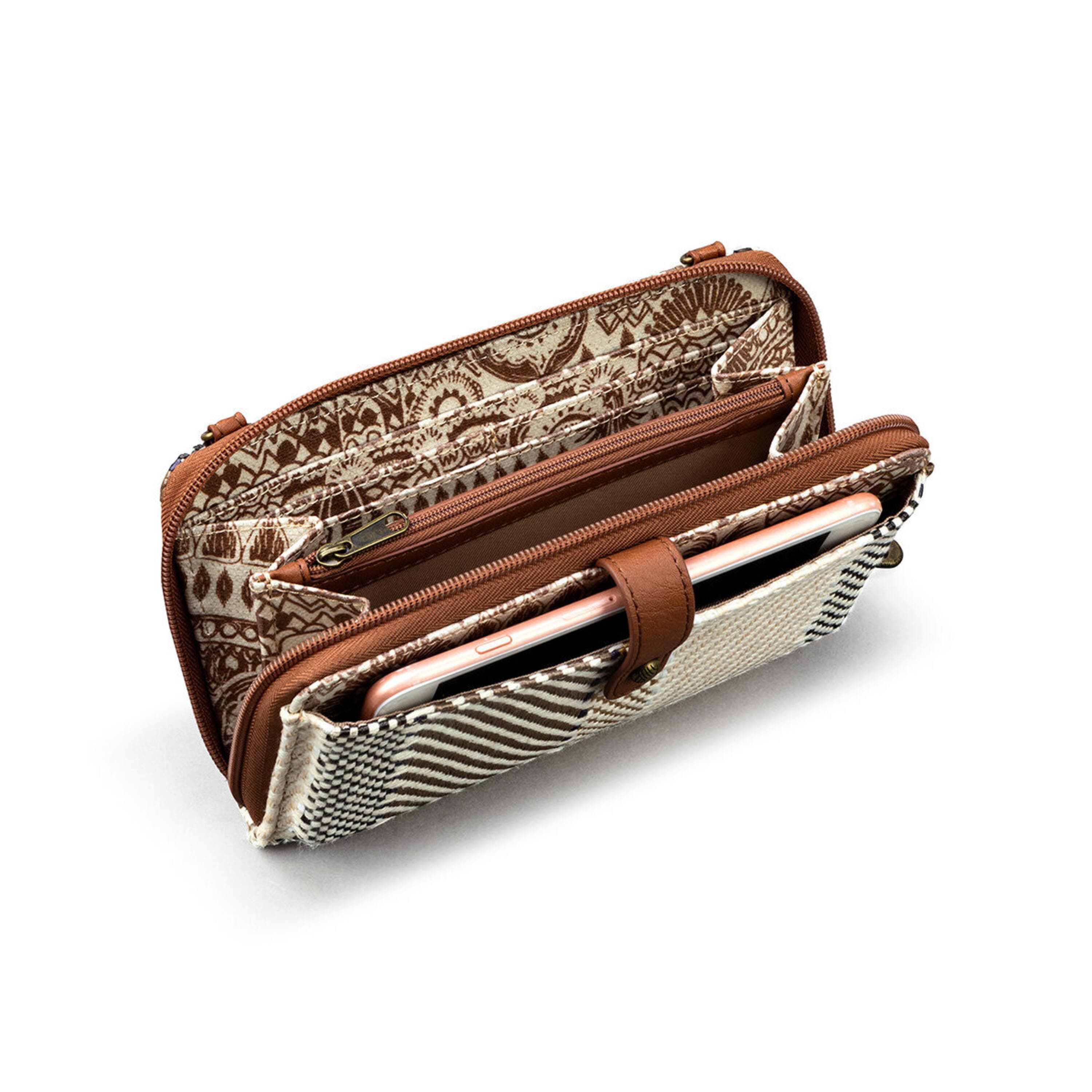 Smartphone Wallet - Straw - Tobacco Batik World Woven