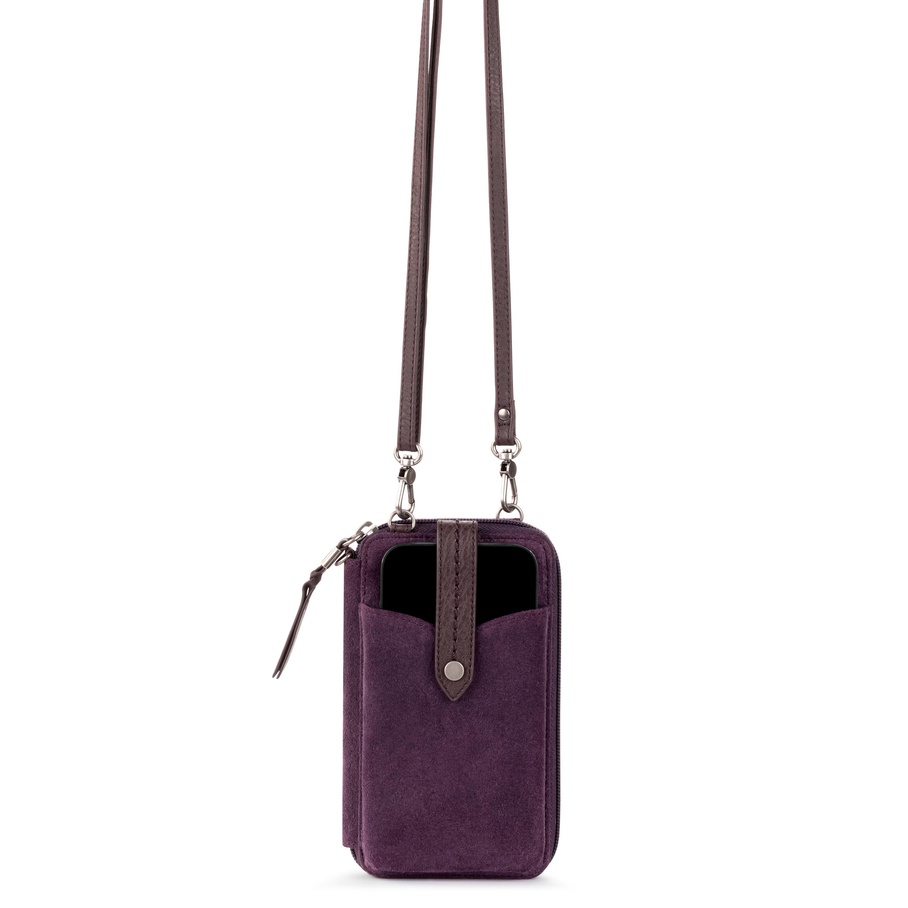 Silverlake Smartphone Wallet - Leather - Aubergine Suede