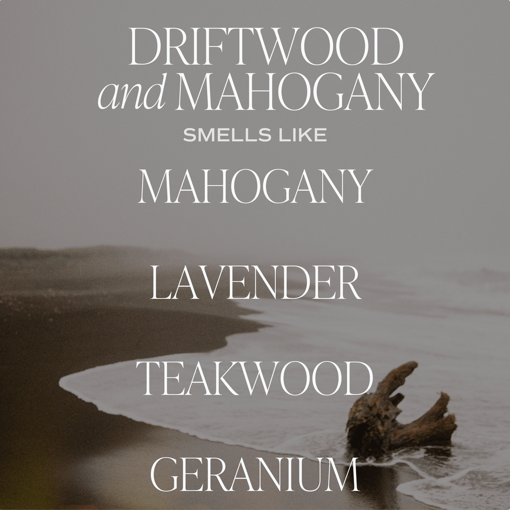 Driftwood and Mahogany Soy Candle - Brown Matte Jar - 15 oz