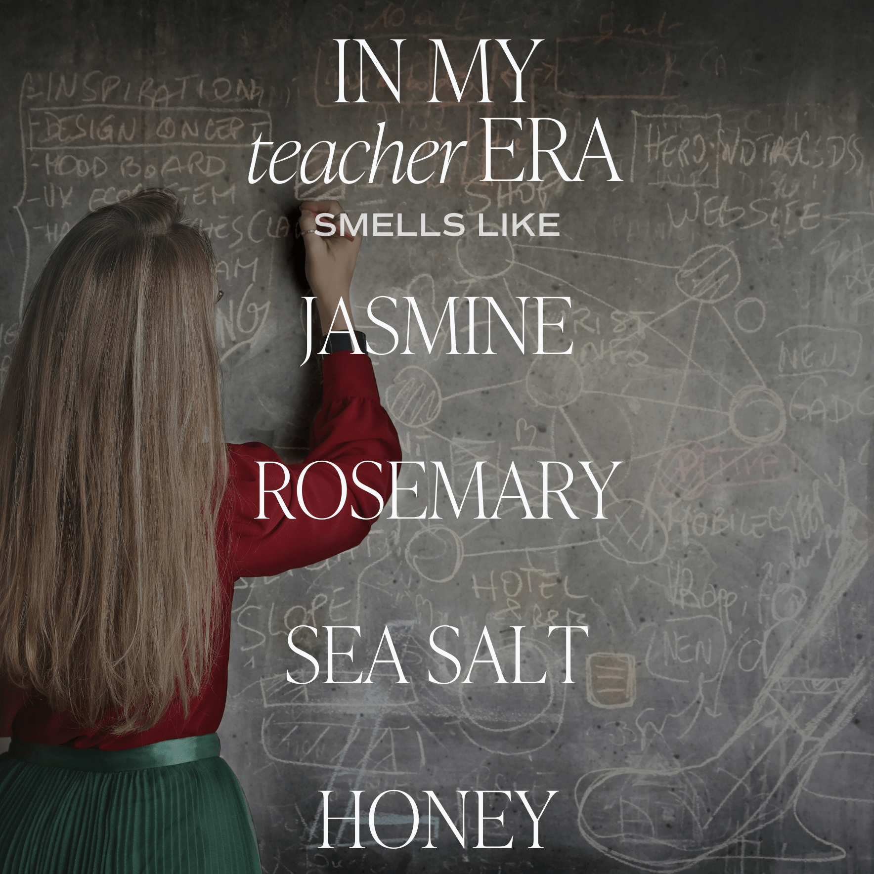 In My Teacher Era Soy Candle - Clear Jar - 9 oz (Wildflowers and Salt)