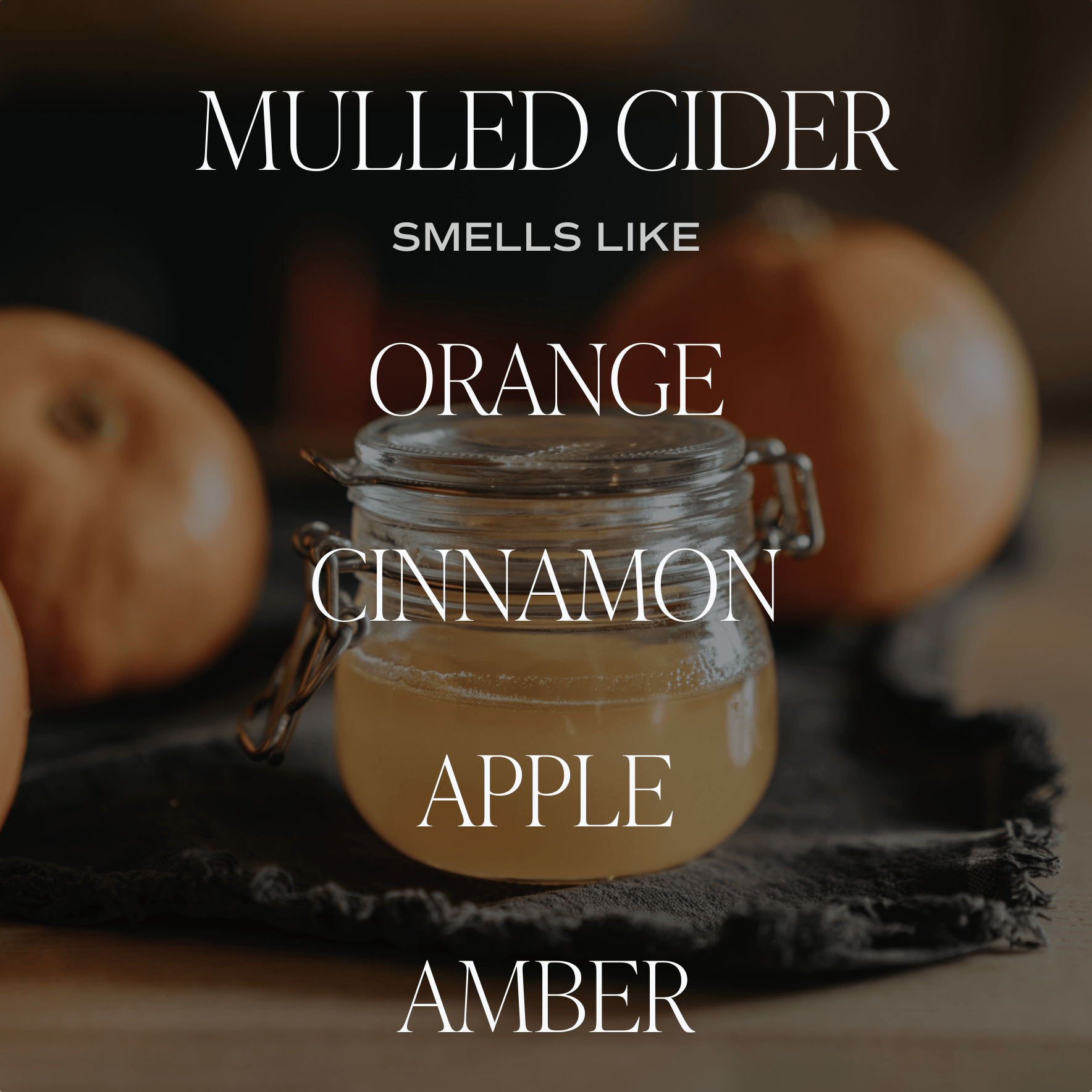 Mulled Cider Soy Candle - Tinted Glass Jar - 12 oz