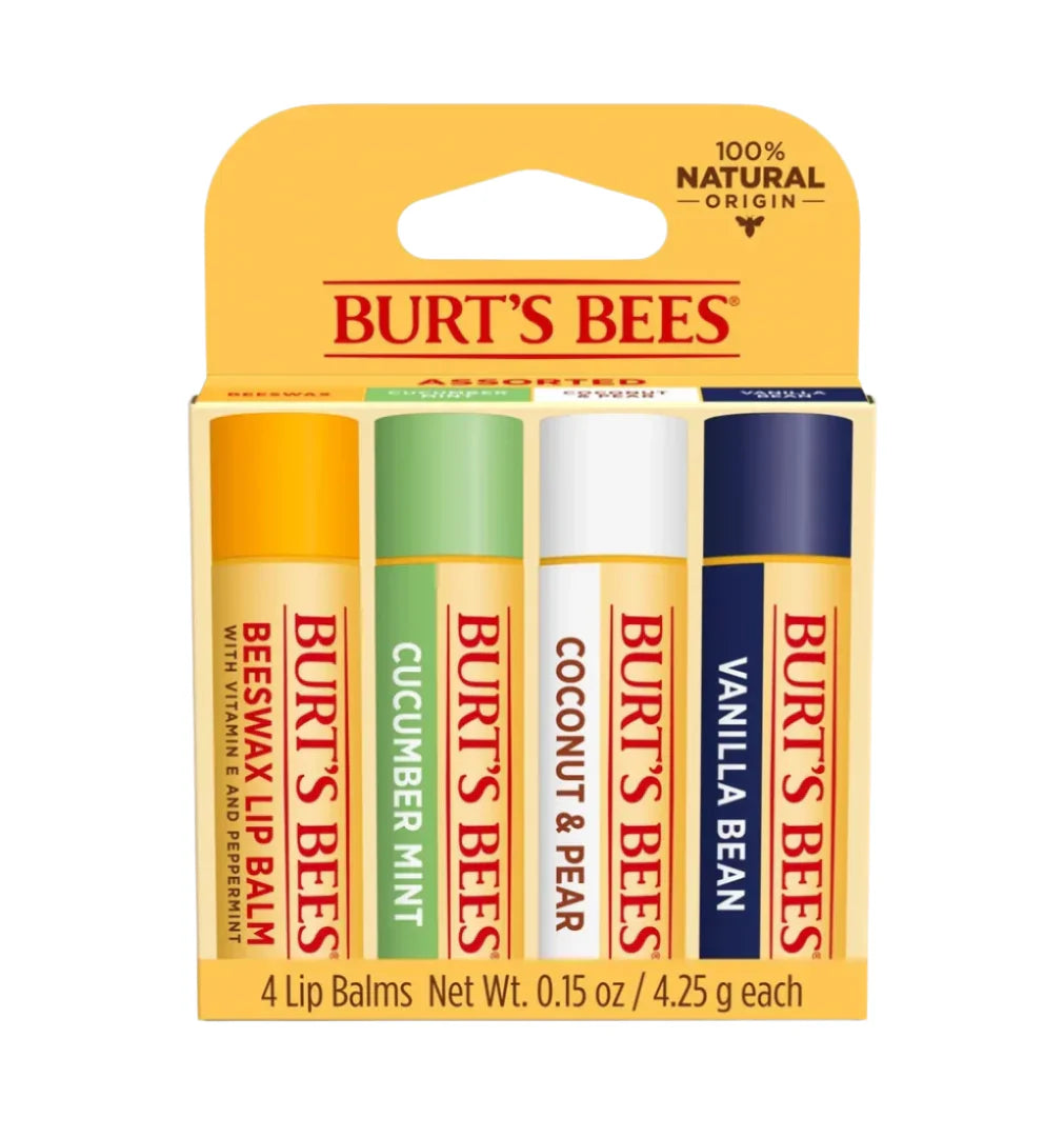 Bálsamo labial BURT'S BEES Super Sampler (paquete de 4) - Nuevo