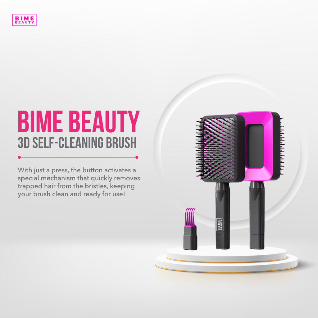 3D Self-Cleaning Deluxe Hair Brush – Effortless Detangling & Frizz Control