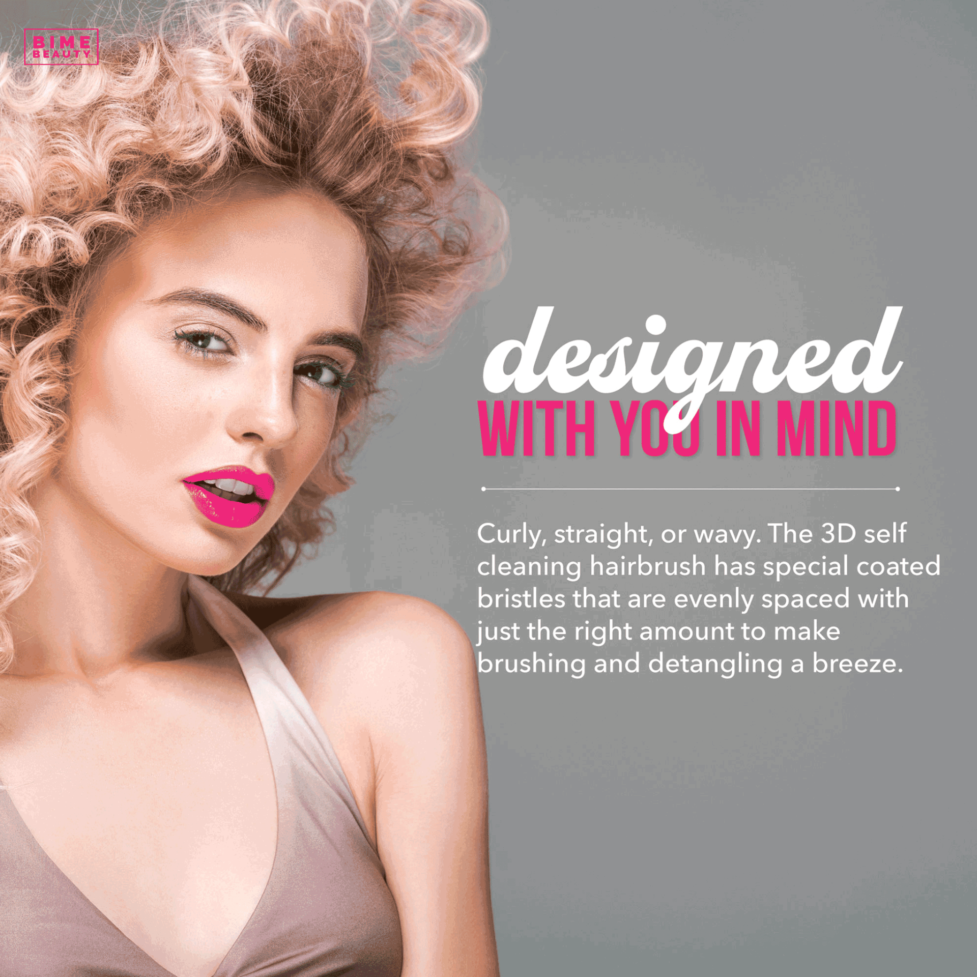 3D Self-Cleaning Deluxe Hair Brush – Effortless Detangling & Frizz Control