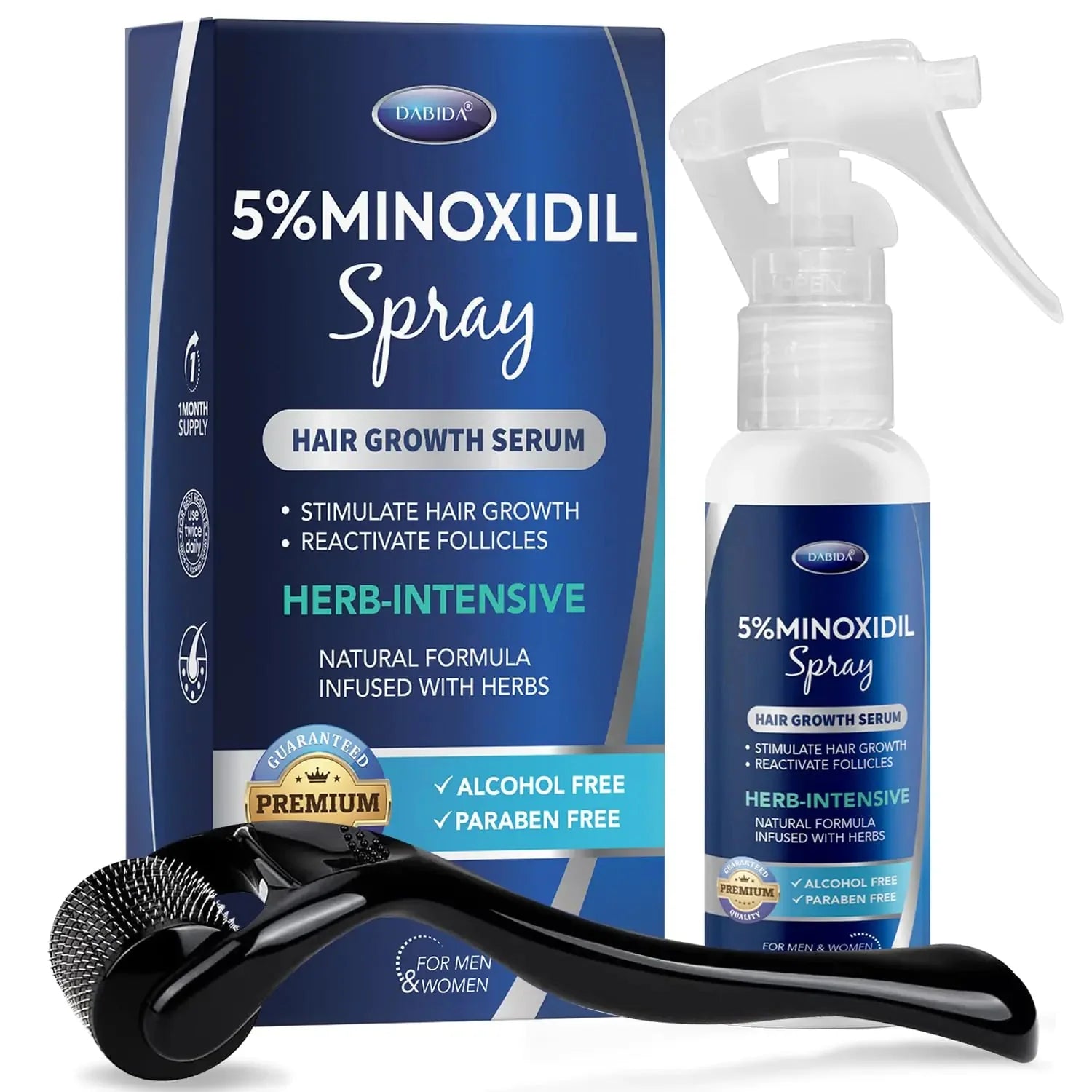 5% Minoxidil Beard & Hair Growth Spray with Biotin, 60ml