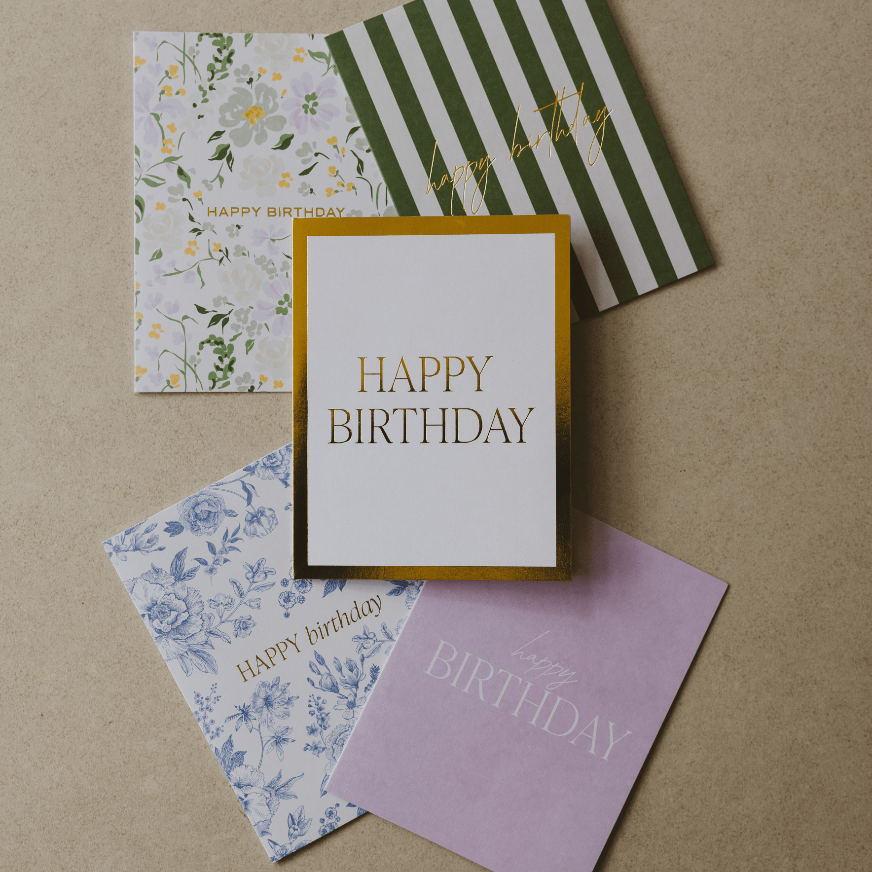 Juego de tarjetas surtidas de Feliz Cumpleaños en caja - Paquete de 12