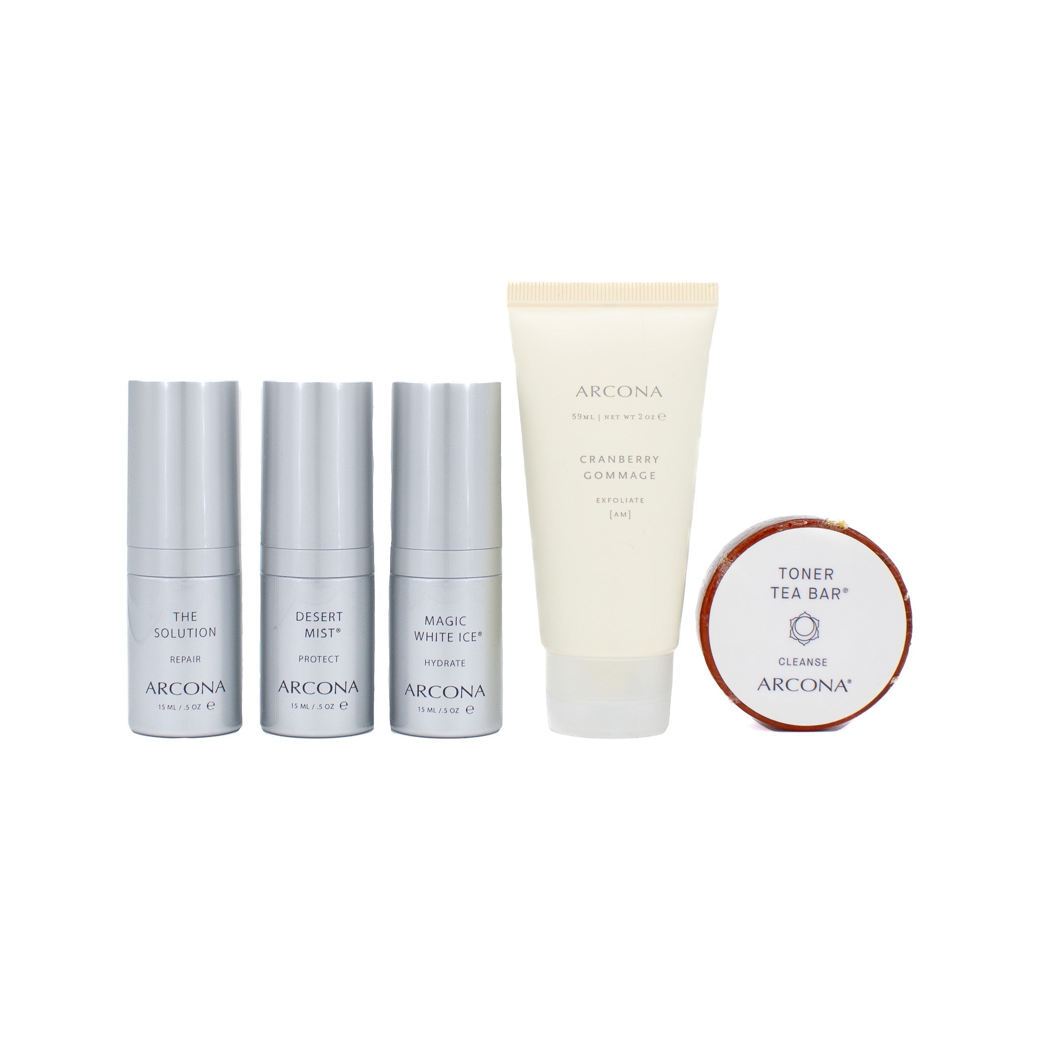 Cinco productos esenciales diarios básicos de ARCONA para piel grasa - Caja faltante